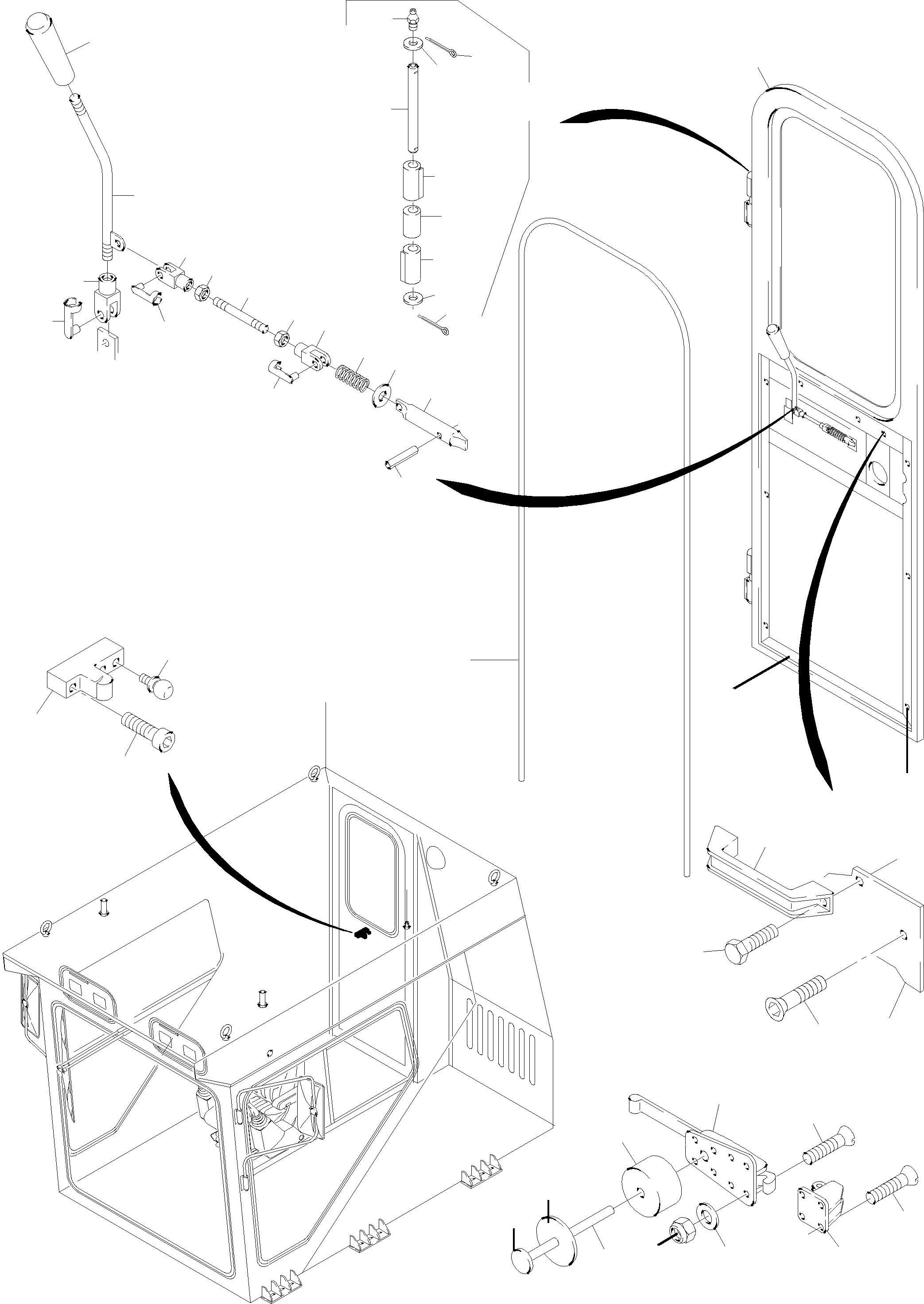 Komatsu parts book diagram for PC4000-6 S/N 08168: OPERATOR'S CAB
