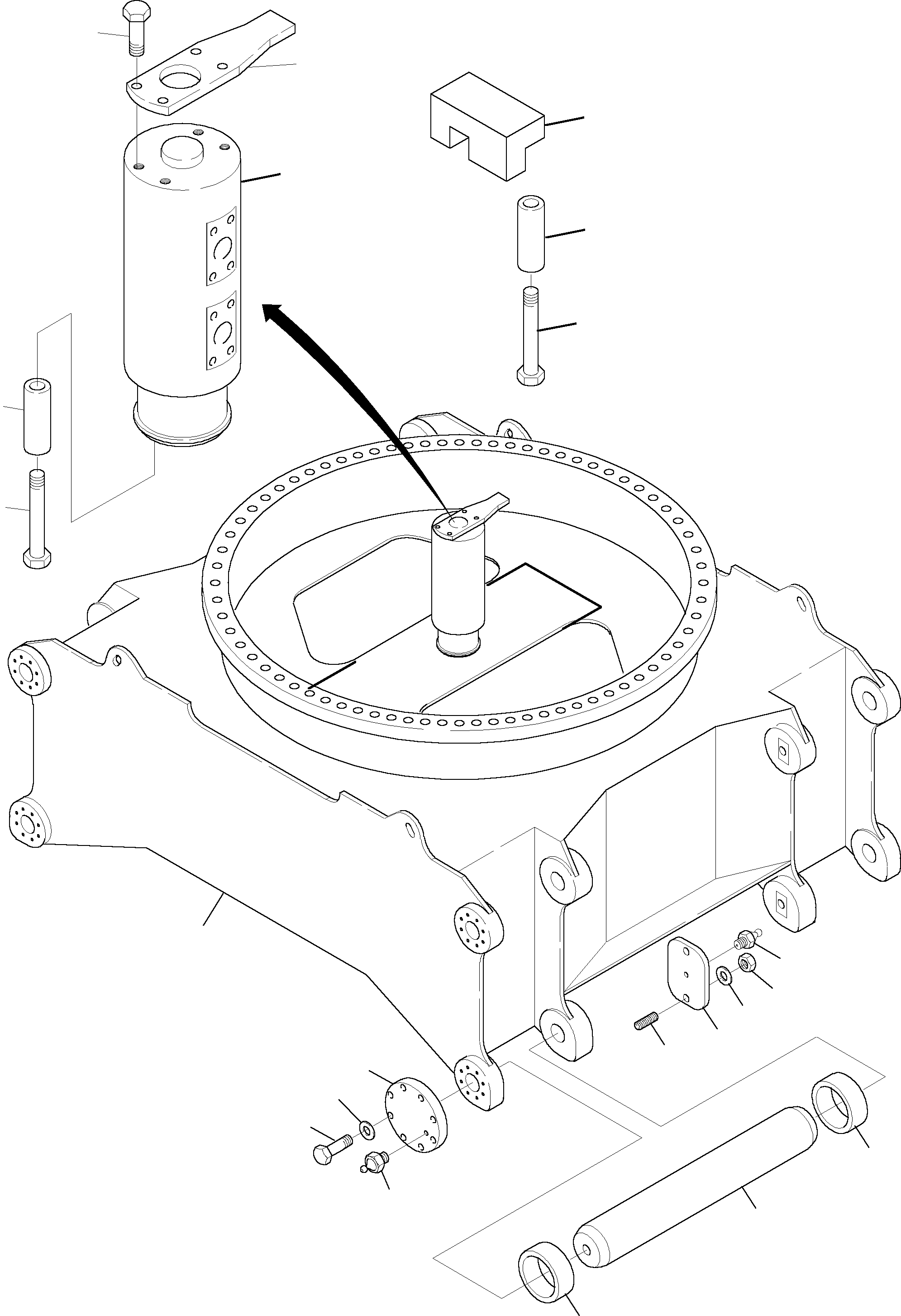 Komatsu parts book diagram for PC4000-6 S/N 08168: CARBODY
