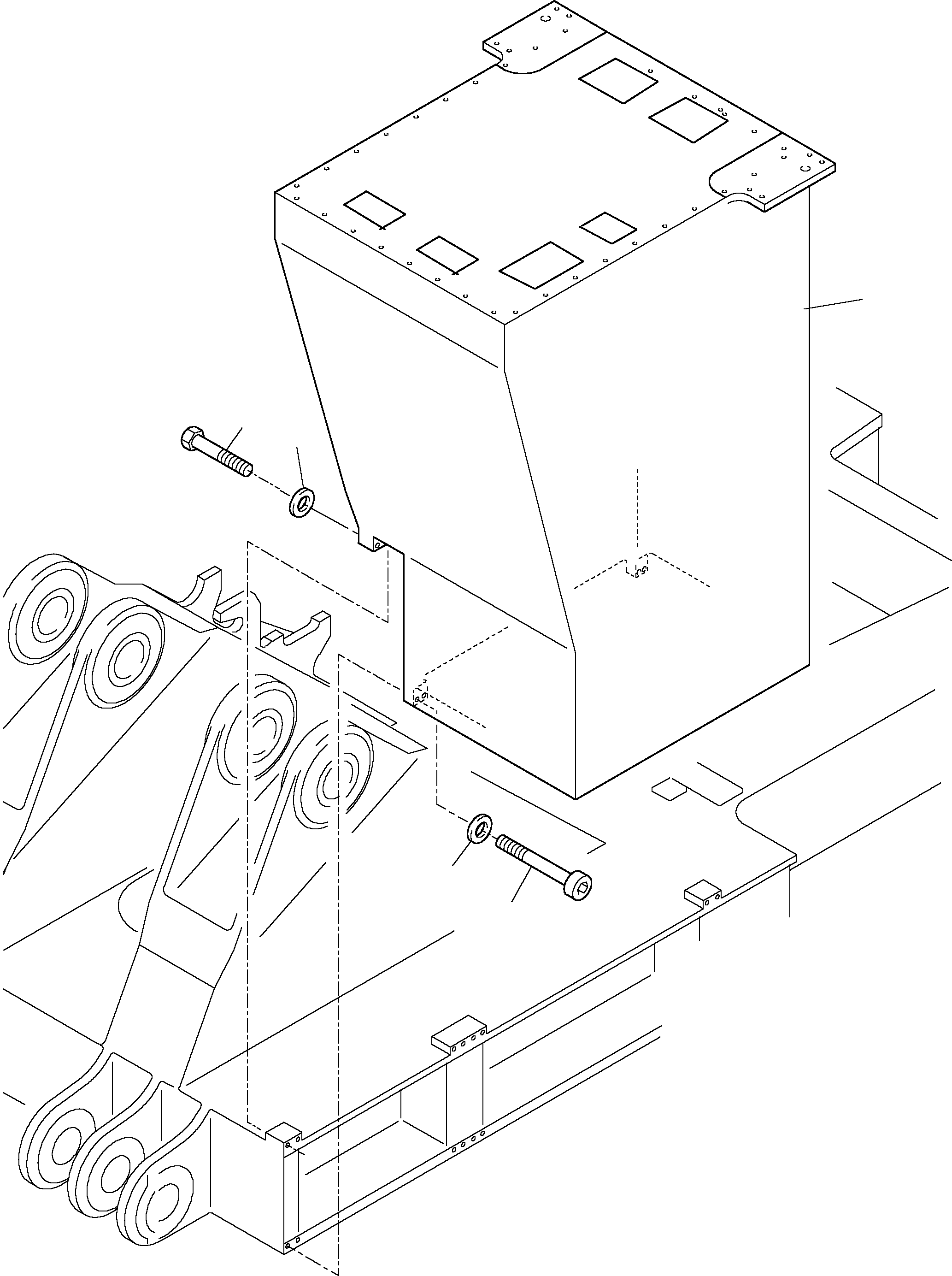 Komatsu parts book diagram for PC4000-6 S/N 08168: CAB SUPPORT ARR.