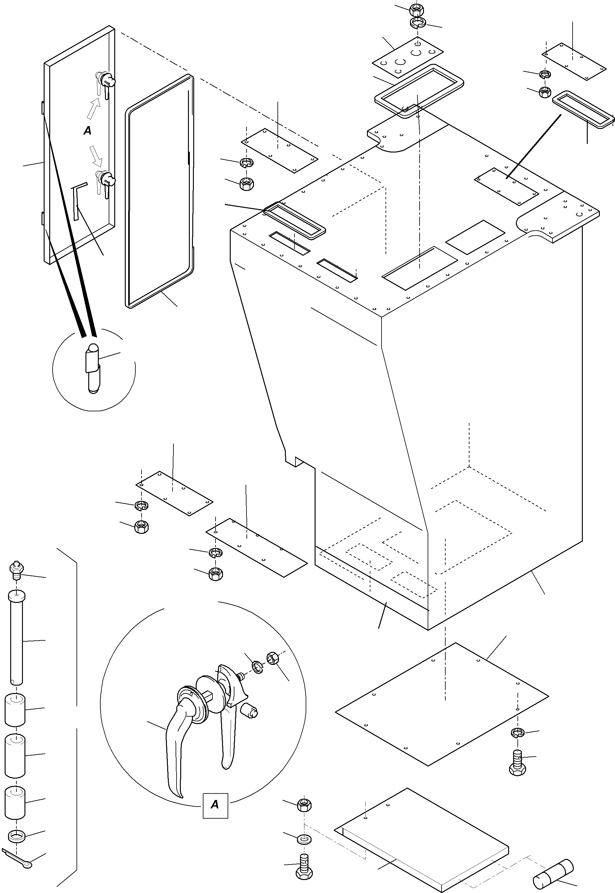 Komatsu parts book diagram for PC4000-6 S/N 08168: CAB SUPPORT ARR.