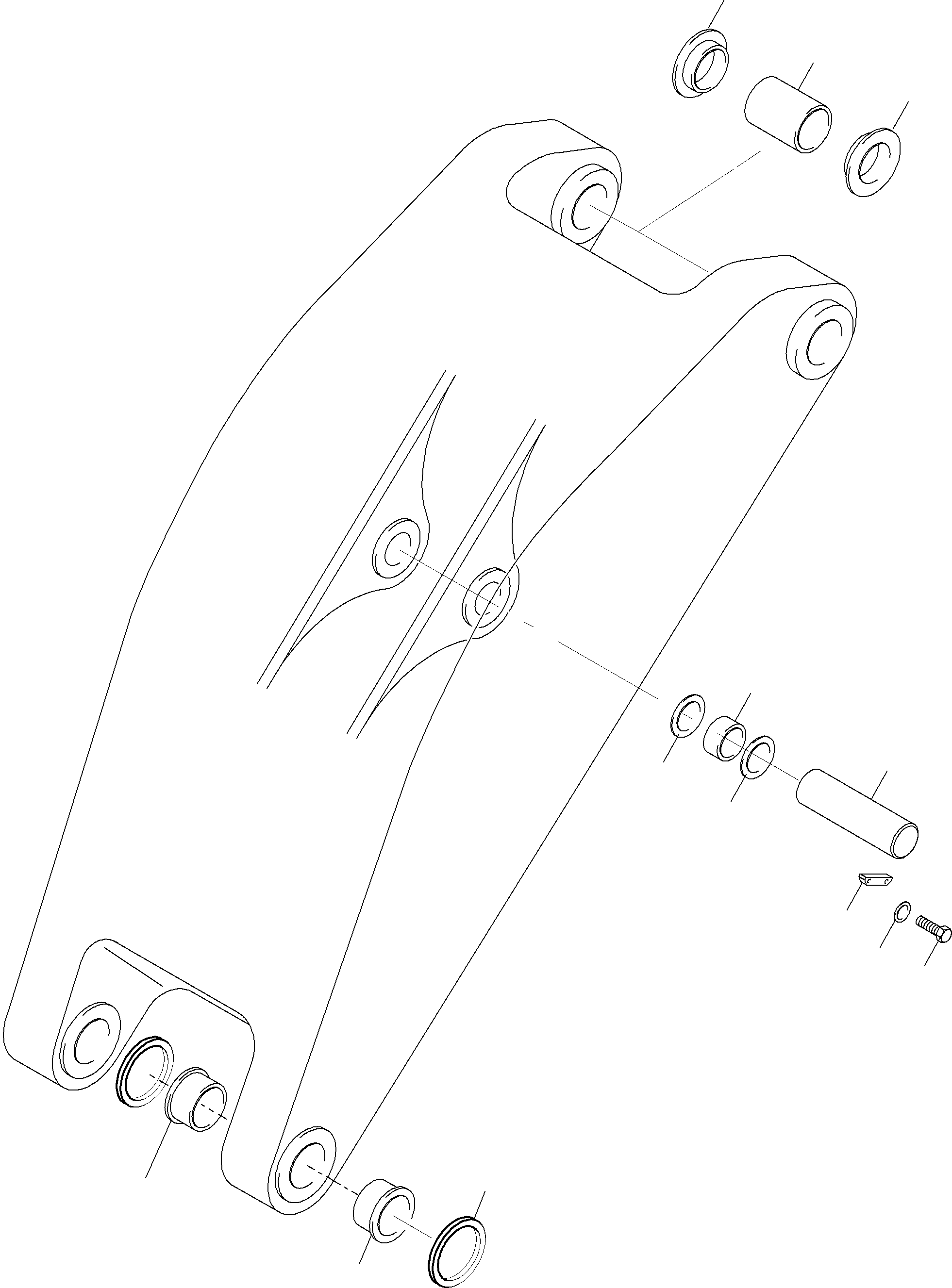 Komatsu parts book diagram for PC4000-6 S/N 08168: BULLCLAM BUCKET STICK 4,9 M