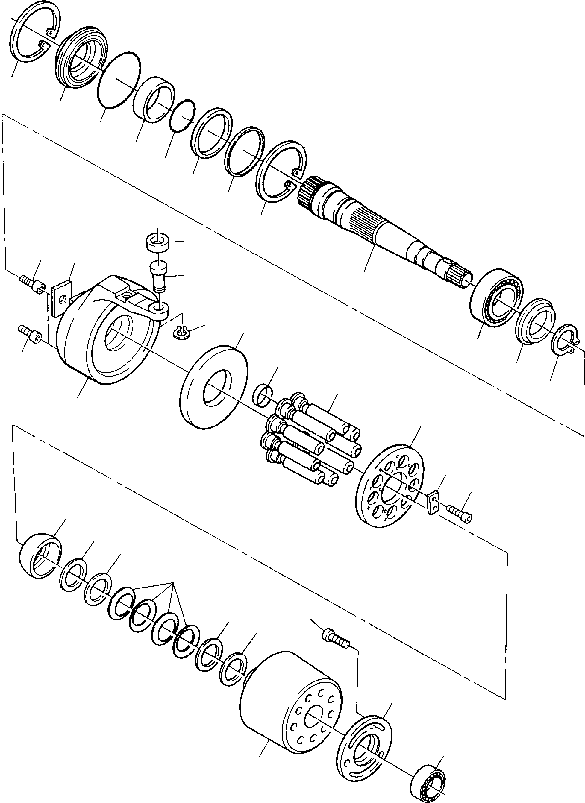 Komatsu parts book diagram for PC4000-6 S/N 08168: VARIABLE DISPLACEMENT PUMP