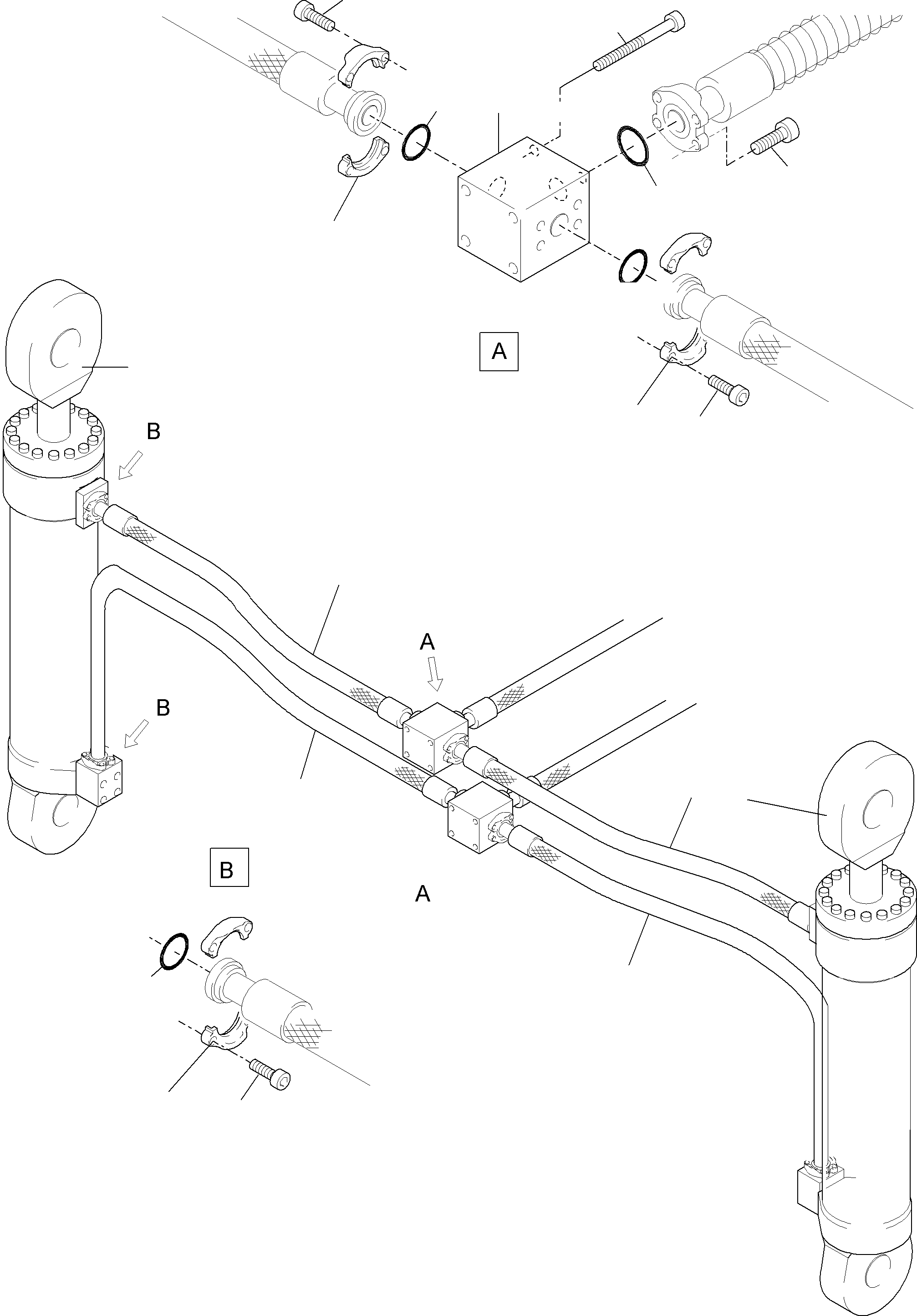 Komatsu parts book diagram for PC4000-6 S/N 08168: BULLCLAM BUCKET 24,0 CBM