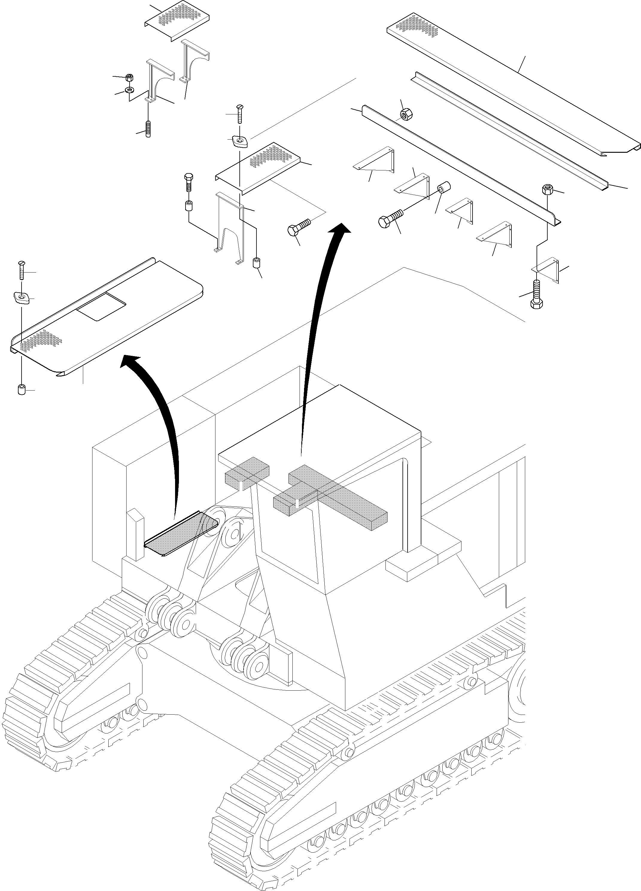 Komatsu parts book diagram for PC4000-6 S/N 08168: PLATFORM + CEILING WALK (BBE)