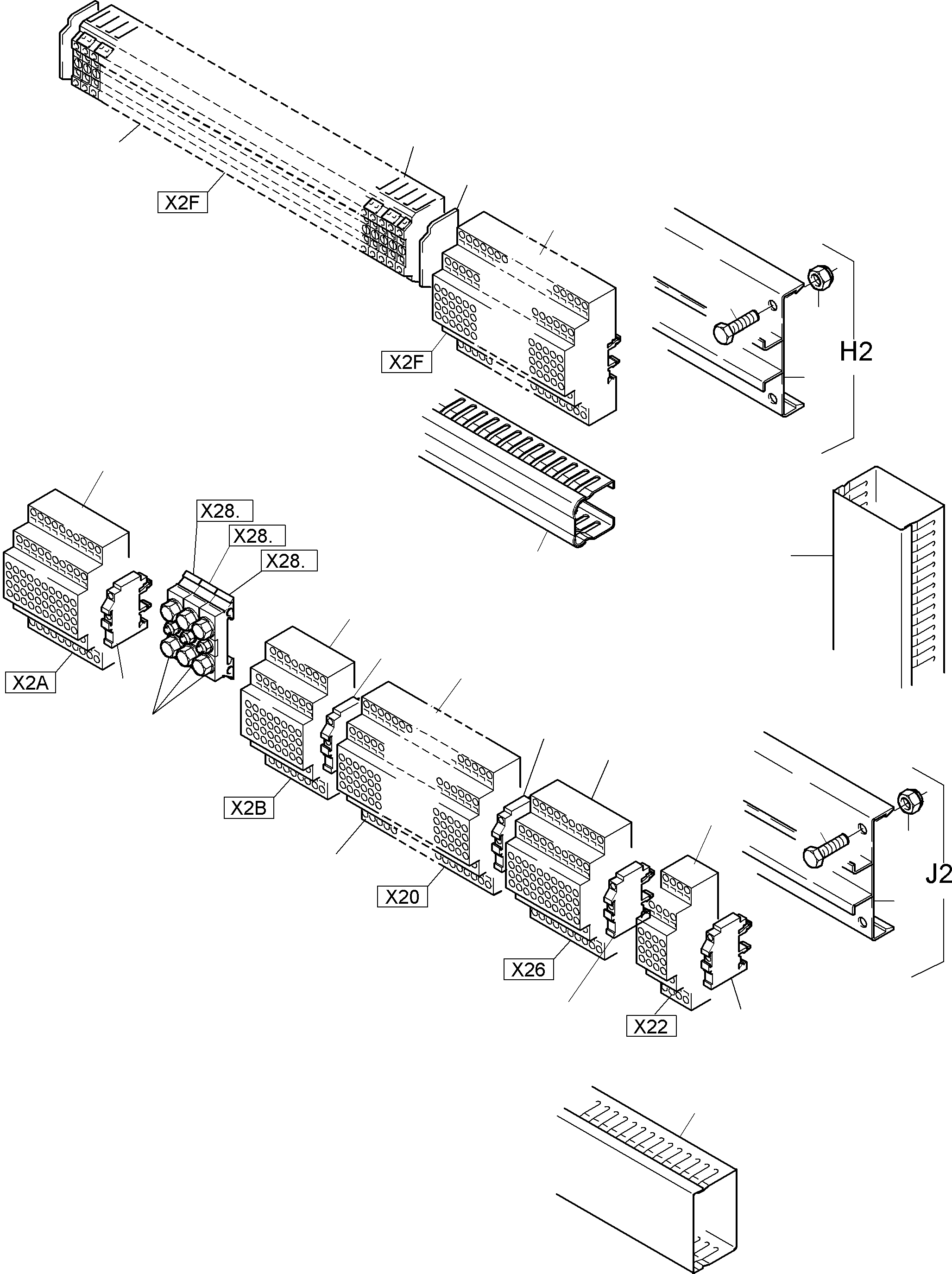 Komatsu parts book diagram for PC4000-6 S/N 08168: SWITCH FRAMING X2