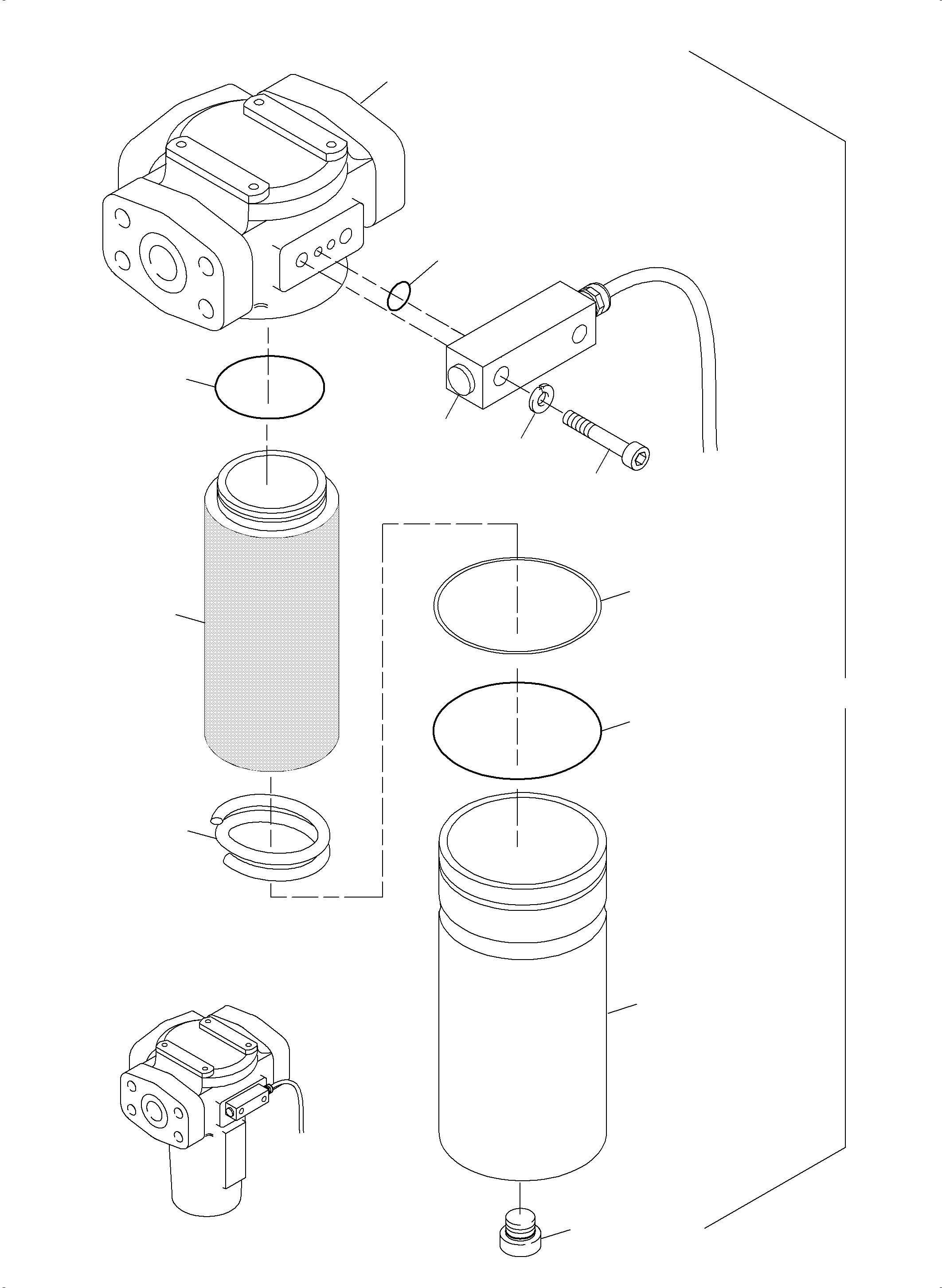 Komatsu parts book diagram for PC4000-6 S/N 08177: H.P. FILTER