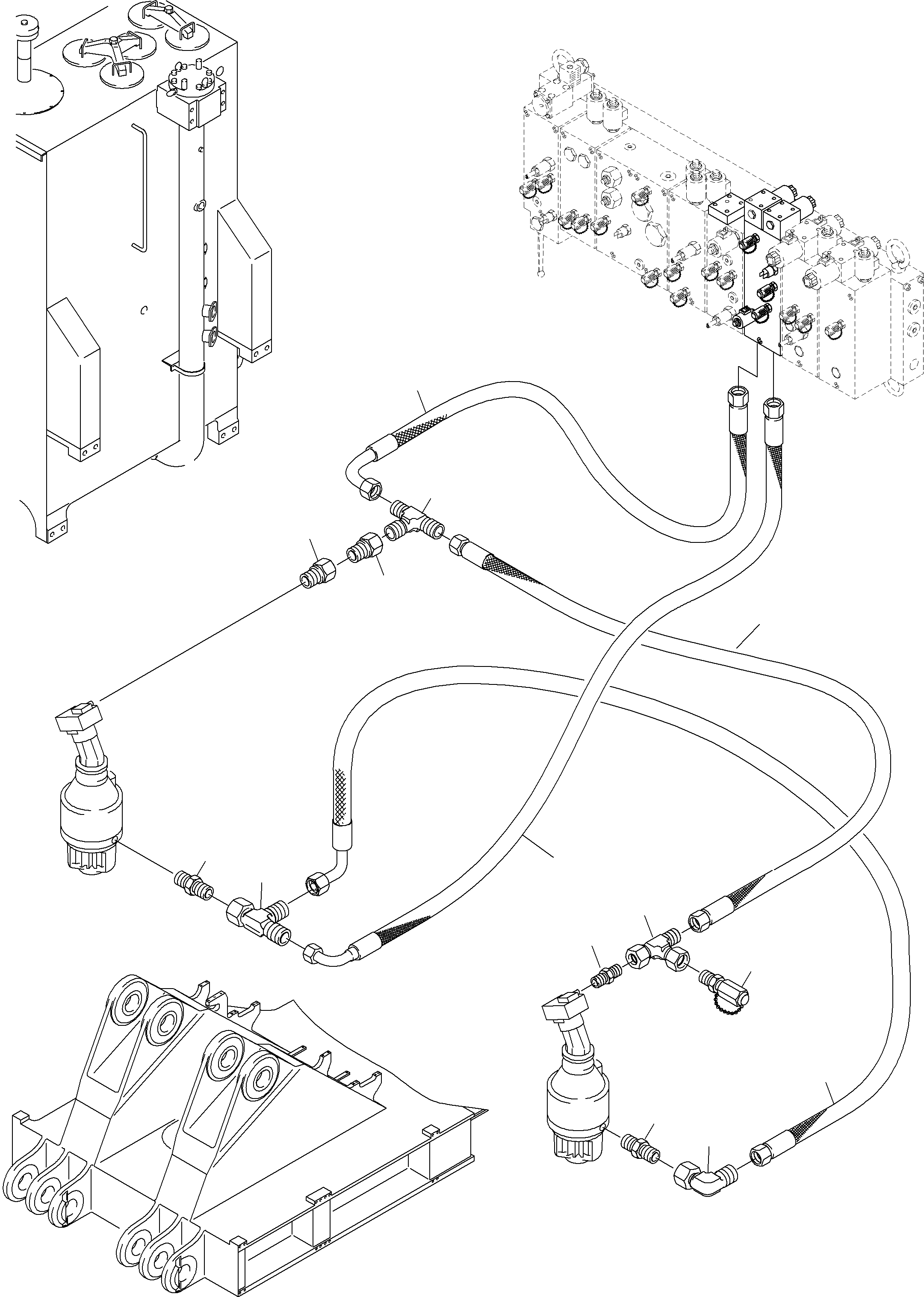 Komatsu parts book diagram for PC4000-6 S/N 08177: LINES SLEW GEAR
