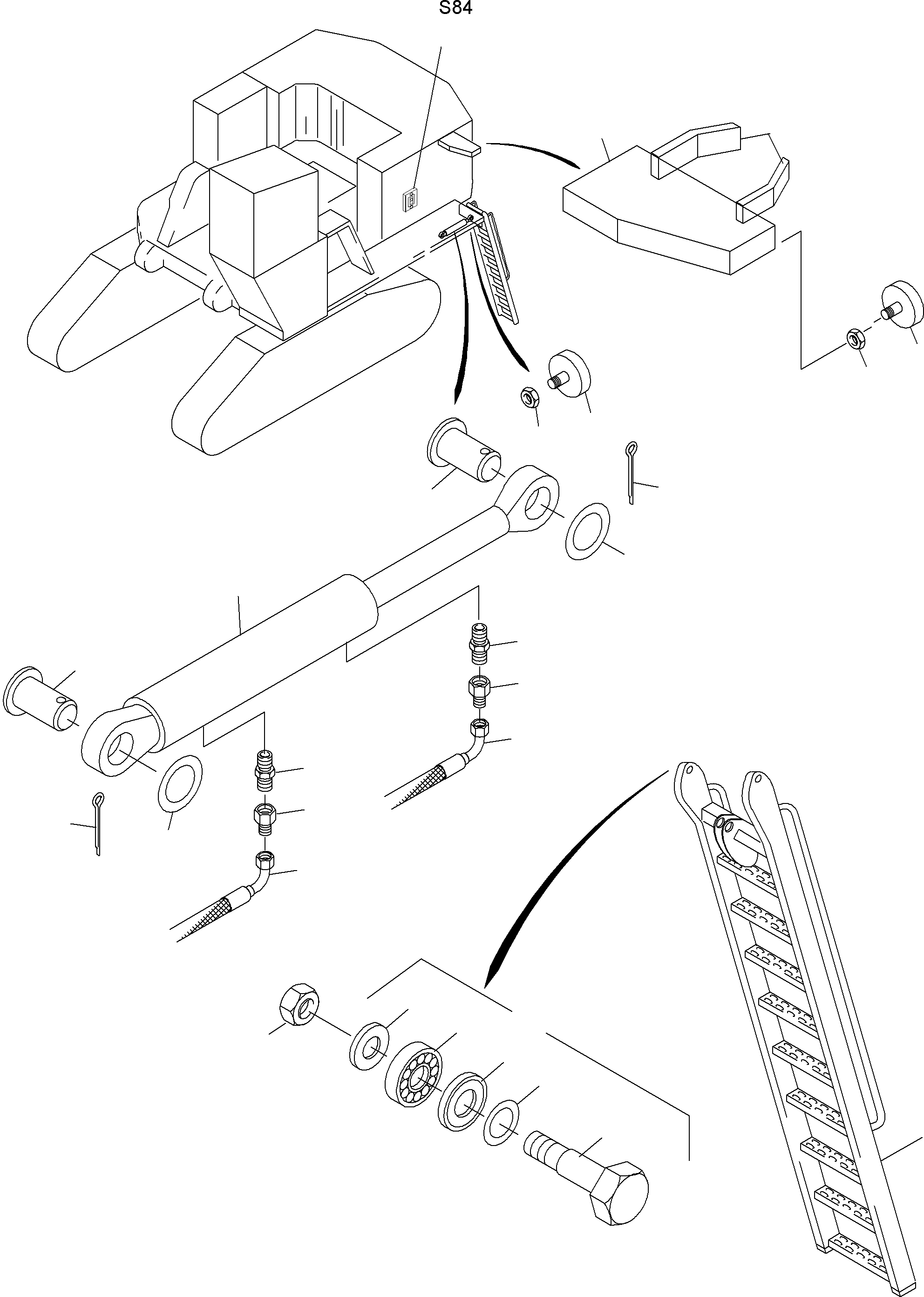 Komatsu parts book diagram for PC4000-6 S/N 08177: STEPS