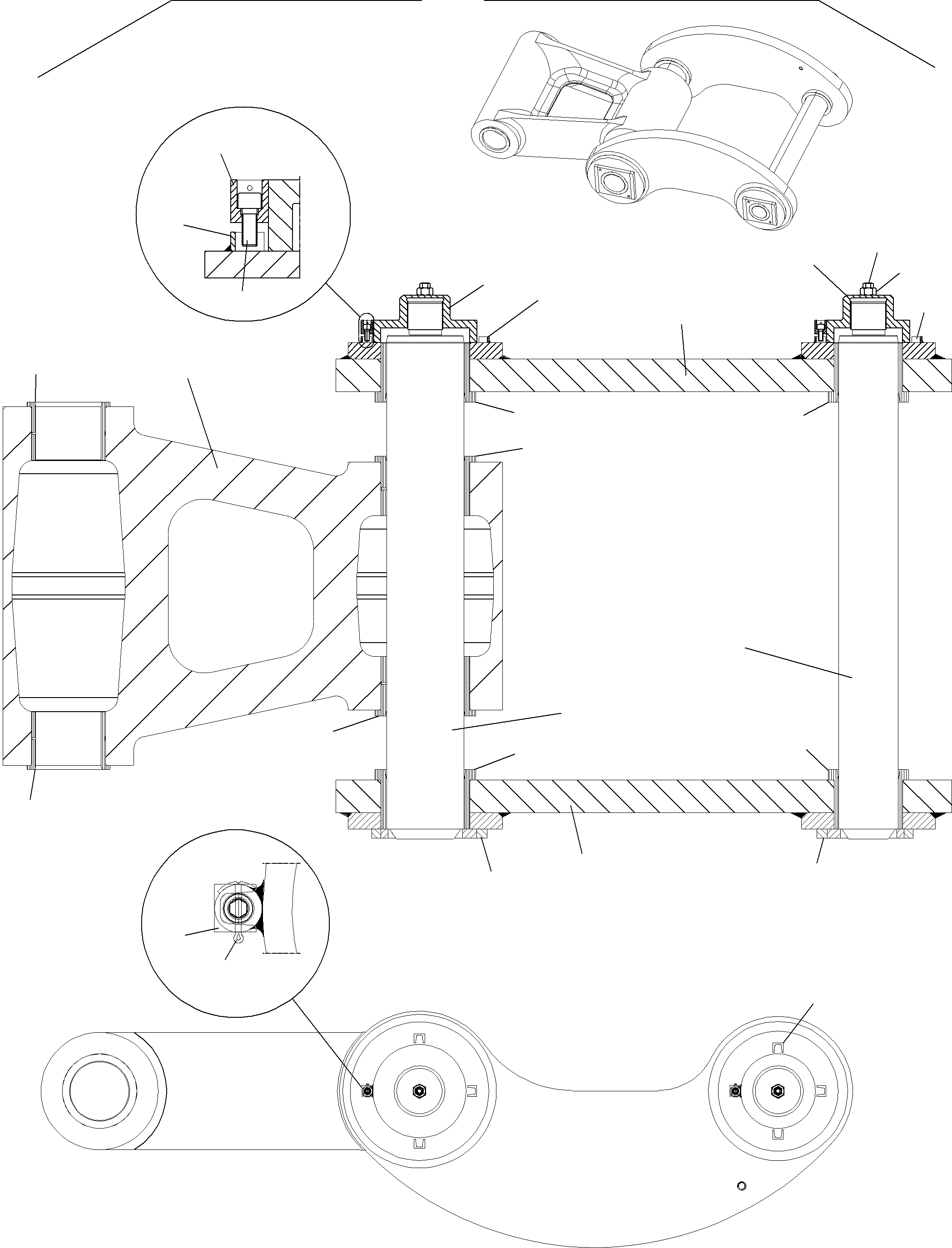 Komatsu parts book diagram for PC4000-6 S/N 08177: STEERING AND ROD