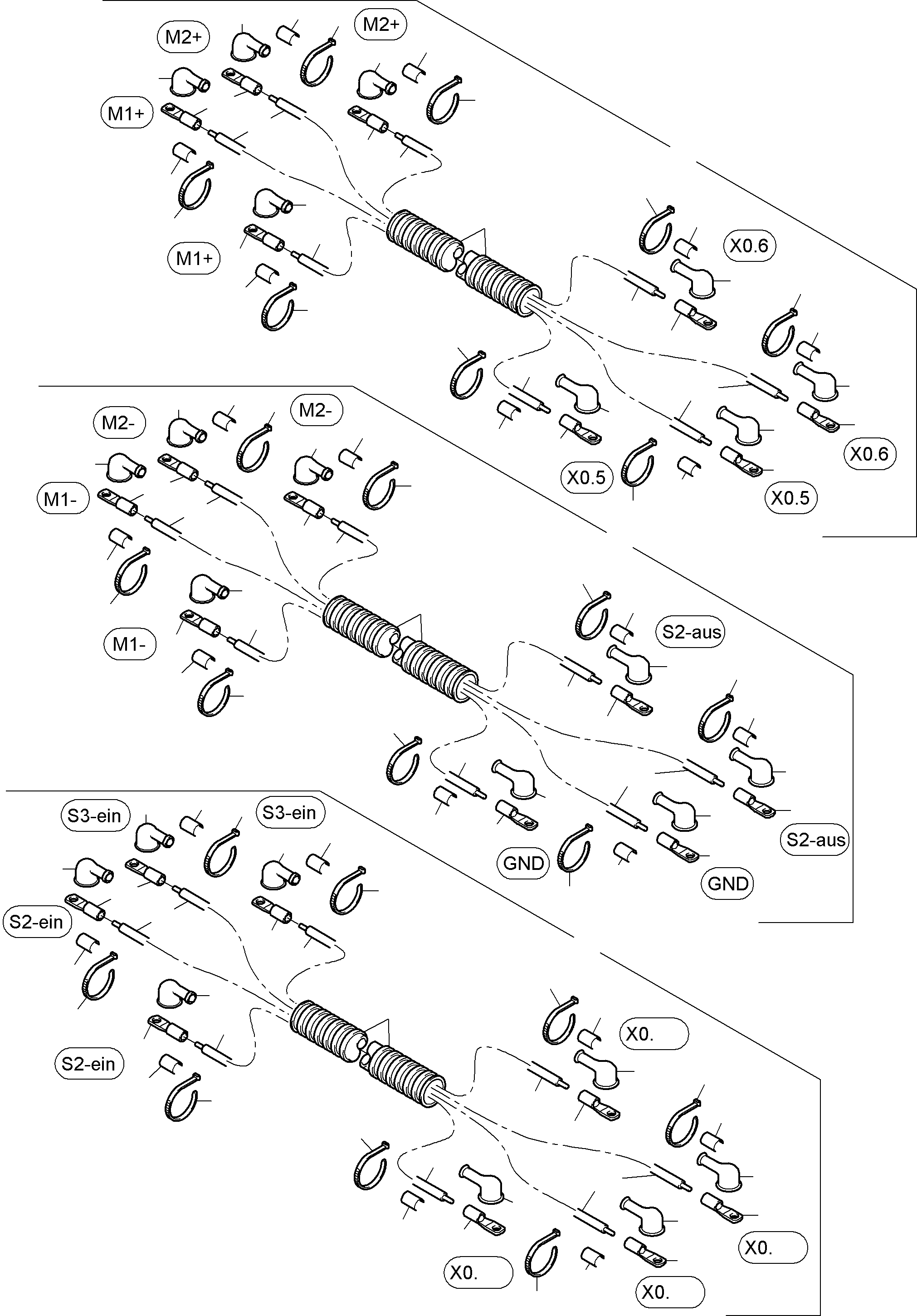 Komatsu parts book diagram for PC4000-6 S/N 08177: BATTERIES WITH CABLES