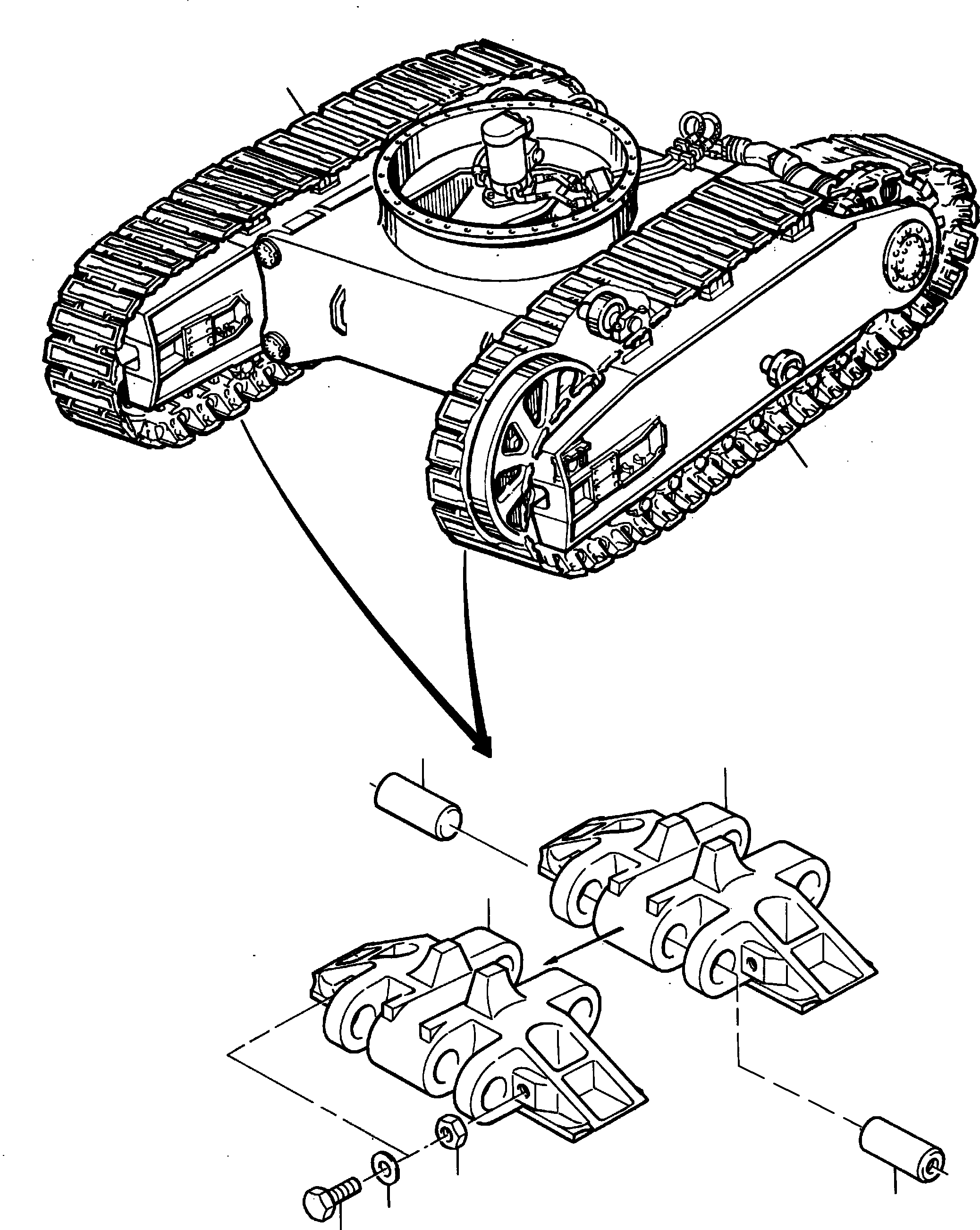 Komatsu parts book diagram for PC4000-6 S/N 08177: TRACK GROUP