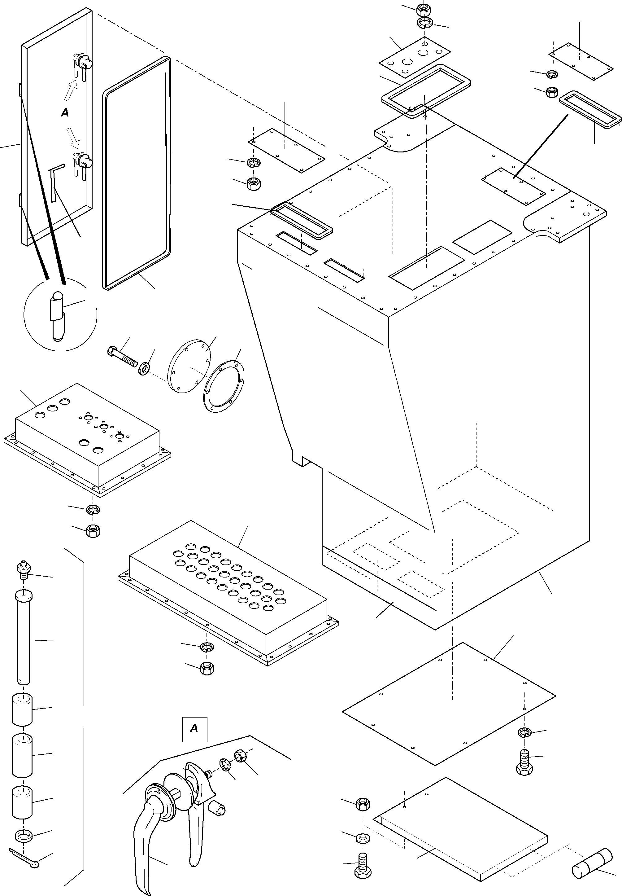 Komatsu parts book diagram for PC4000-6 S/N 08177: CAB SUPPORT ARR.
