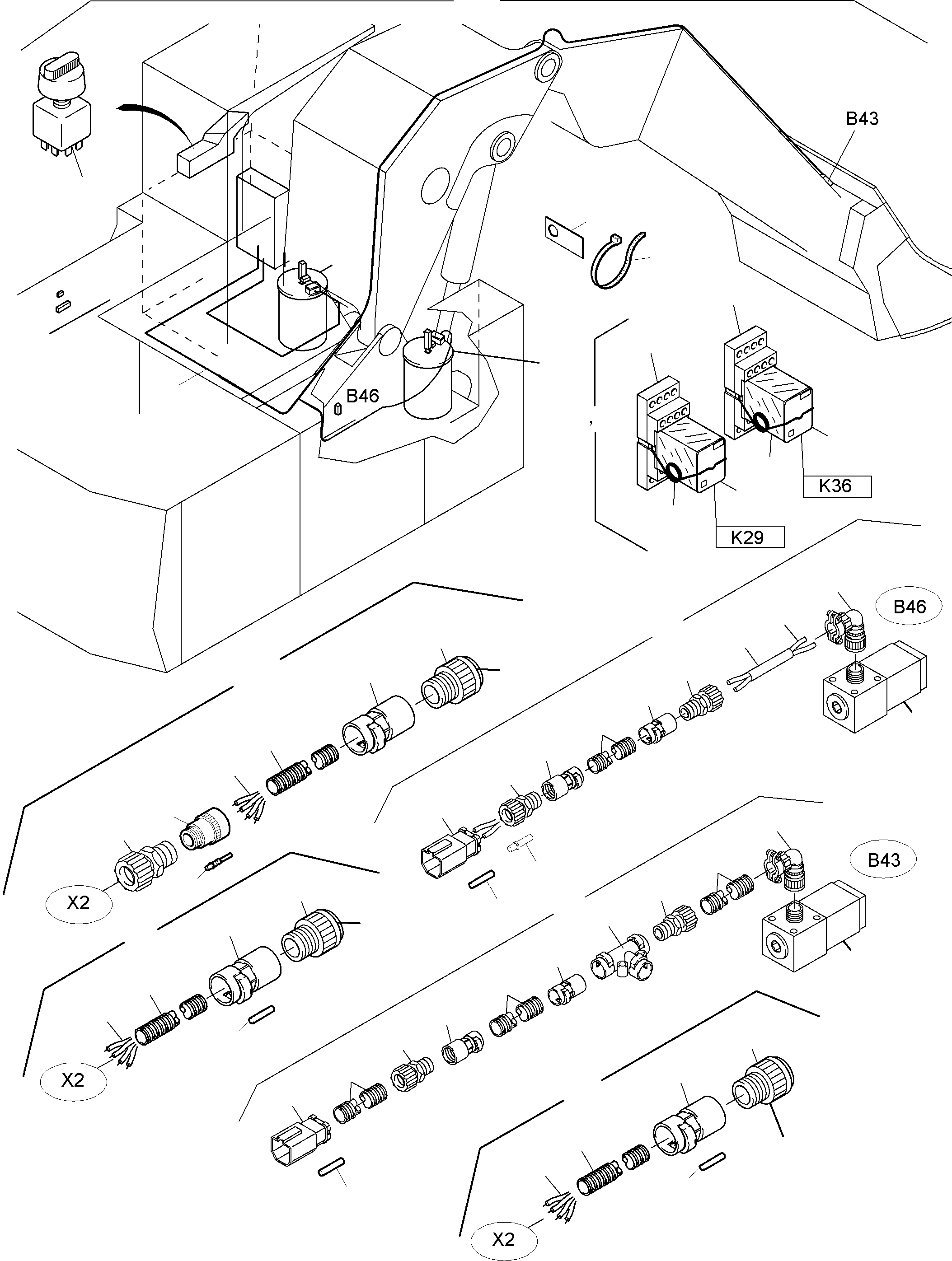 Komatsu parts book diagram for PC4000-6 S/N 08177: ELECTRIC PARTS