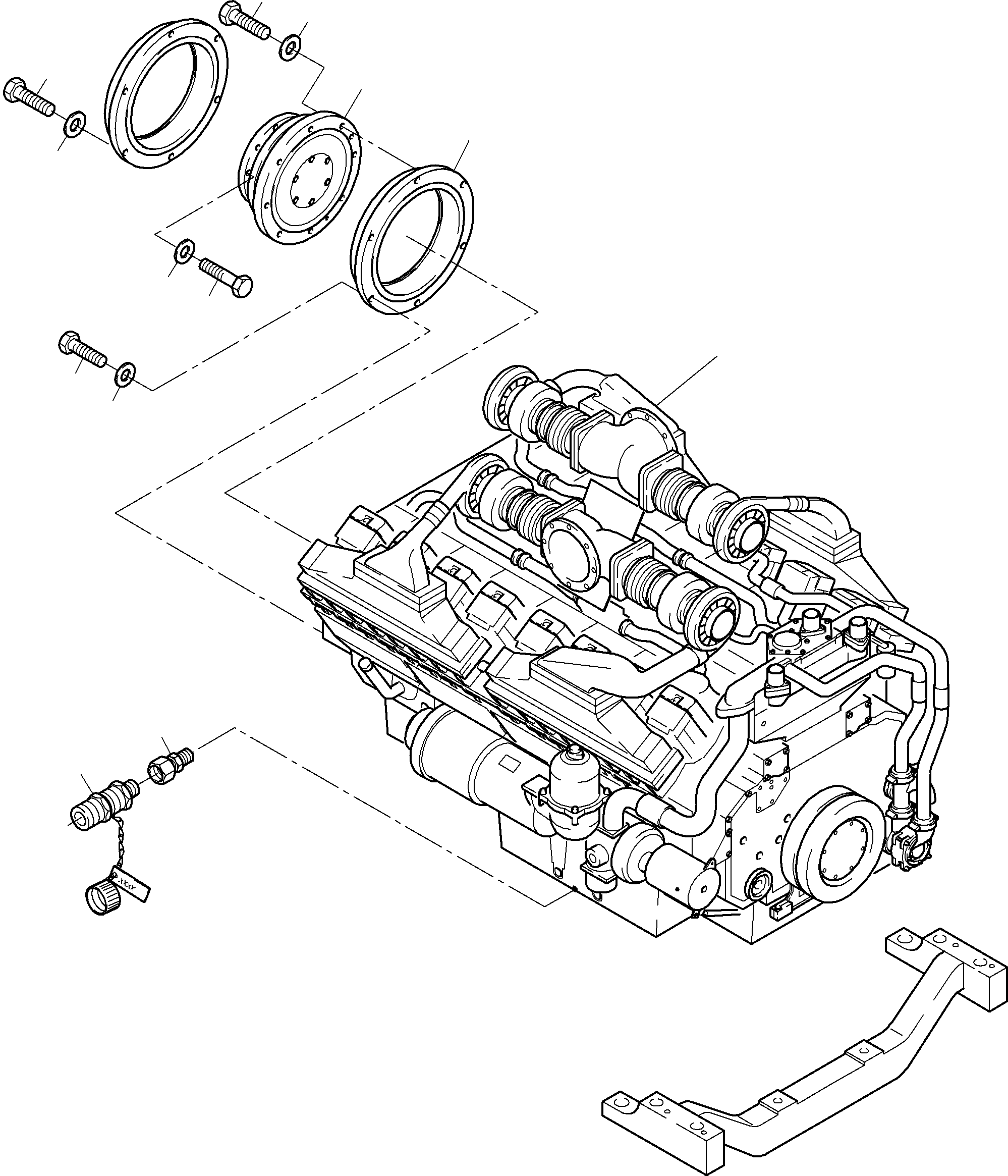 Komatsu parts book diagram for PC4000-6 S/N 08177: DRIVE ASSEMBLY