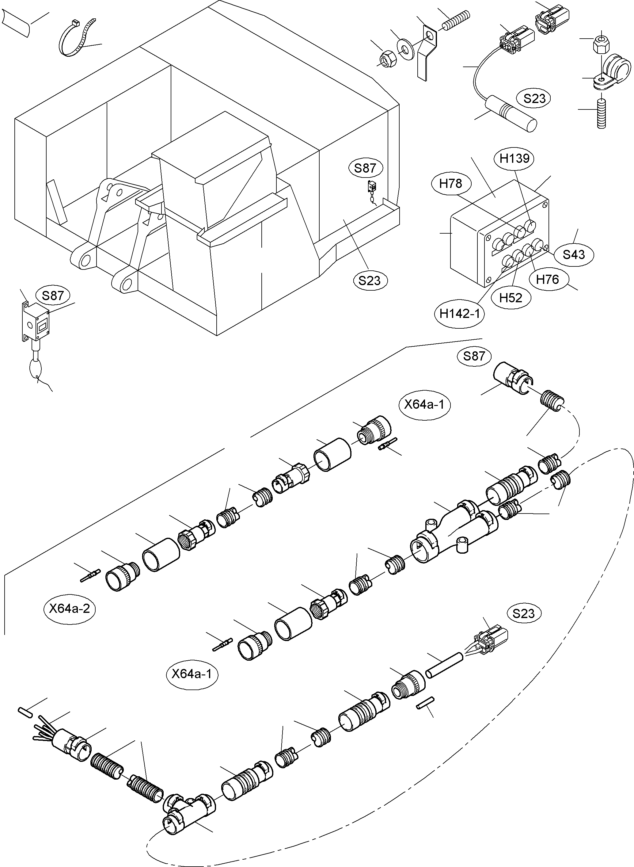 Komatsu parts book diagram for PC4000-6 S/N 08177: ELECTRIC PARTS - REFUELING