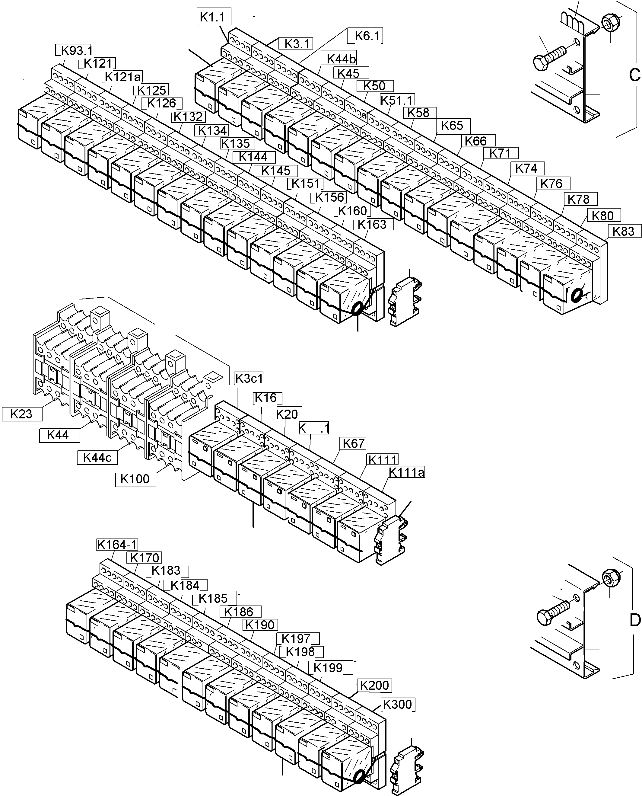 Komatsu parts book diagram for PC4000-6 S/N 08177: SWITCH FRAMING X2