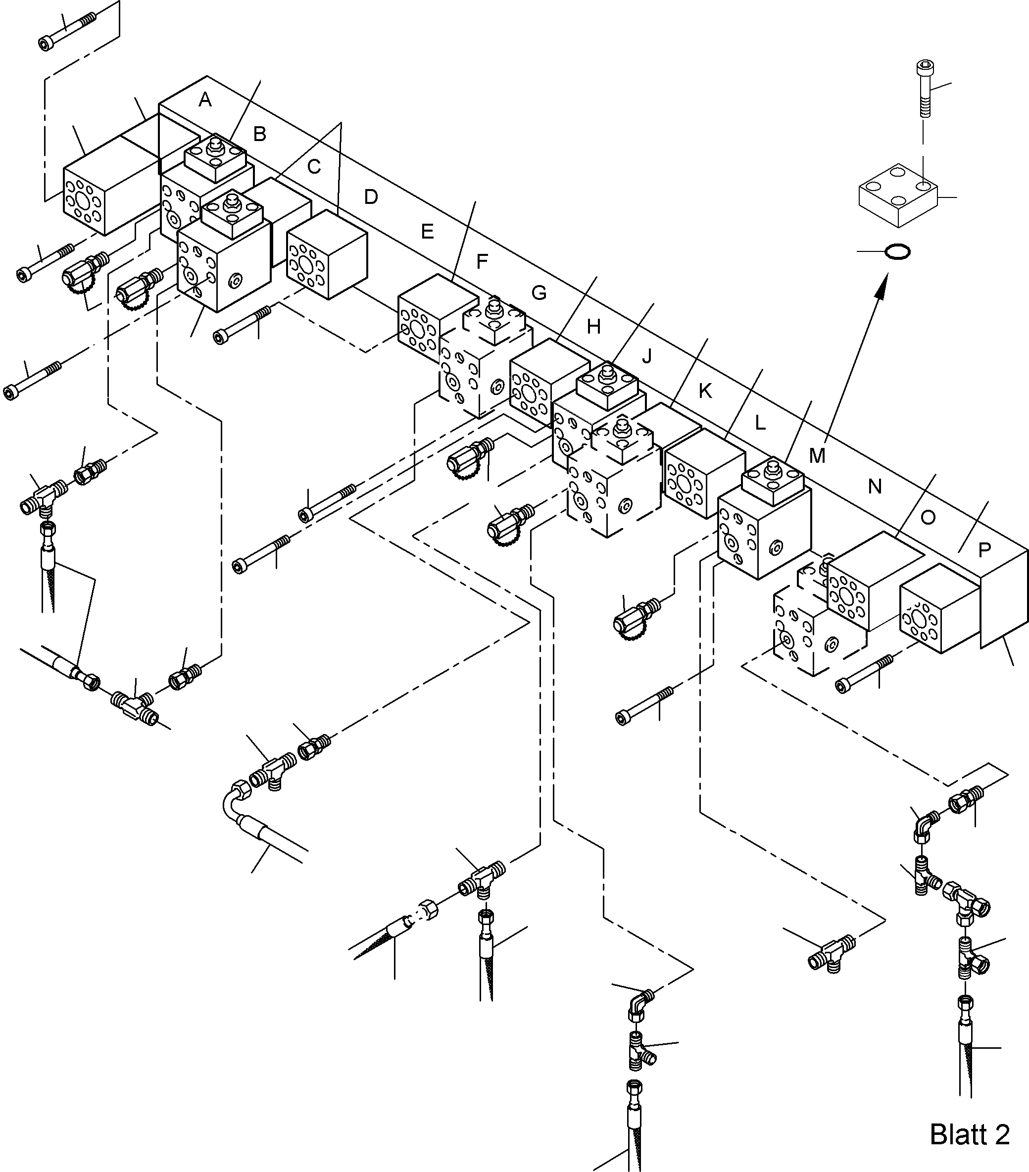 Komatsu parts book diagram for PC4000-6 S/N 08177: MAINFOLD