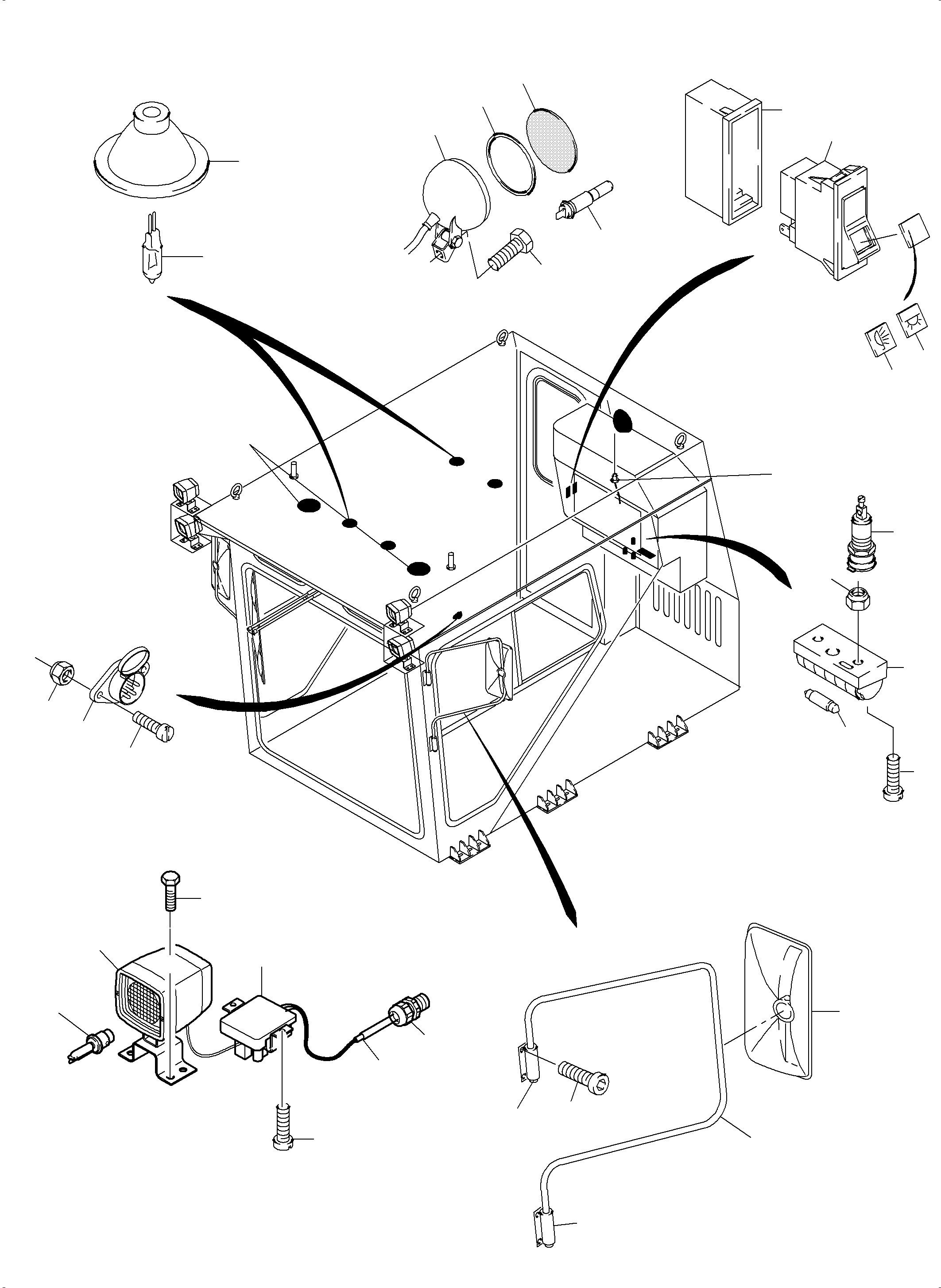 Komatsu parts book diagram for PC4000-6 S/N 08177: OPERATOR'S CAB