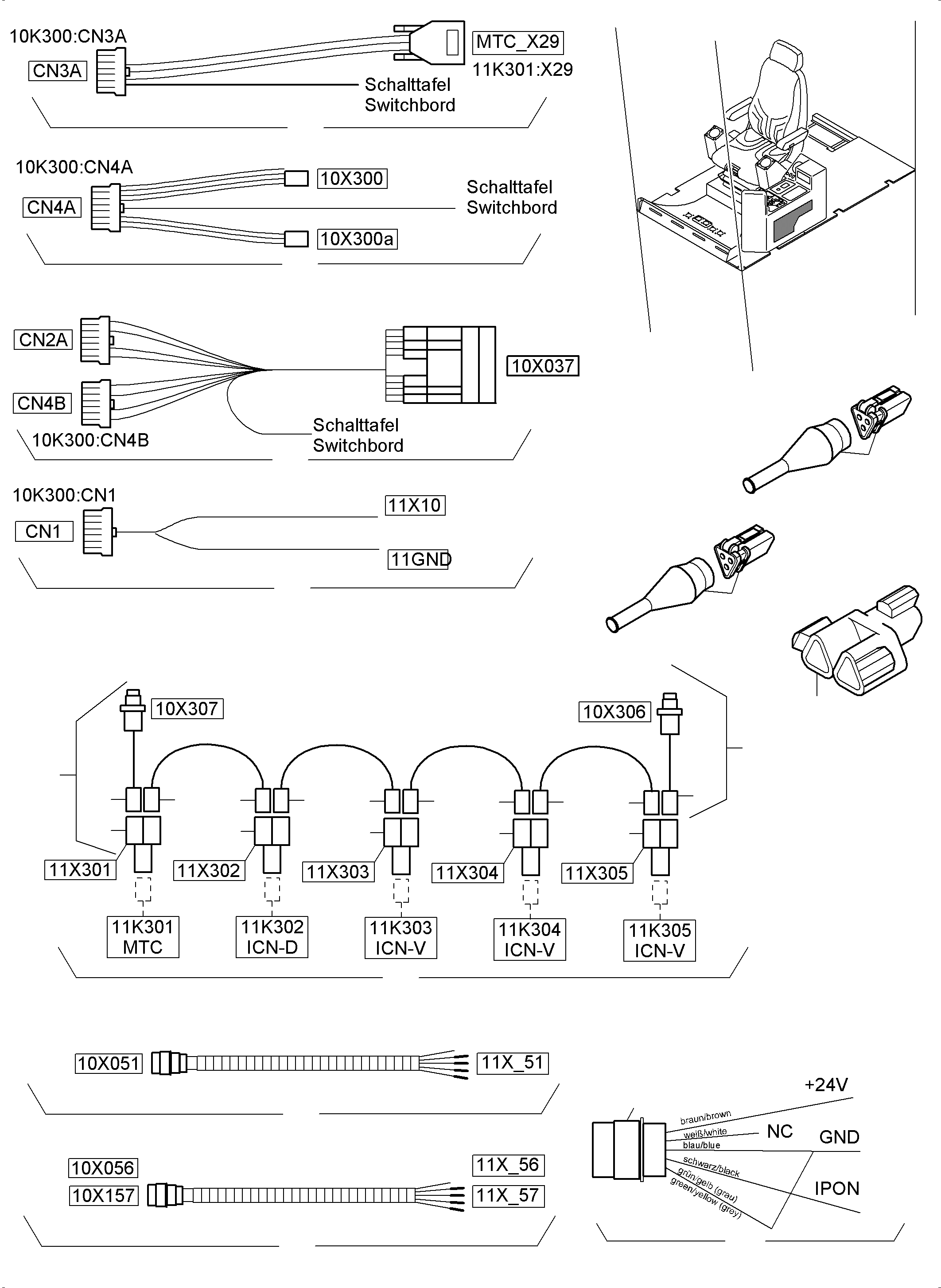 Excavators Mining Komatsu / PC4000-6 S/N 08227(g08227) / Cable Controller - Cab Support(355-2236b2 : 355-2236b2)