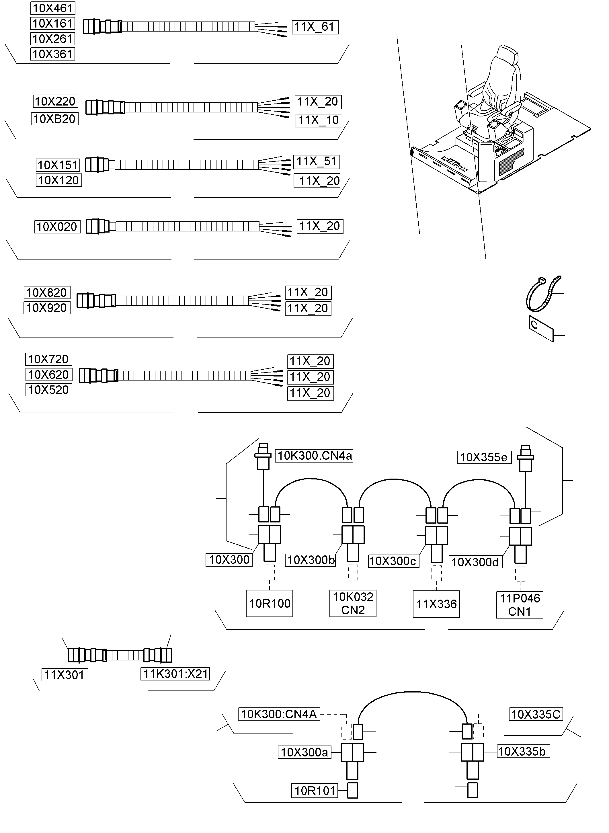 Excavators Mining Komatsu / PC4000-6 S/N 08227(g08227) / Cable Controller - Cab Support(355-2236b2 : 355-2236b2)
