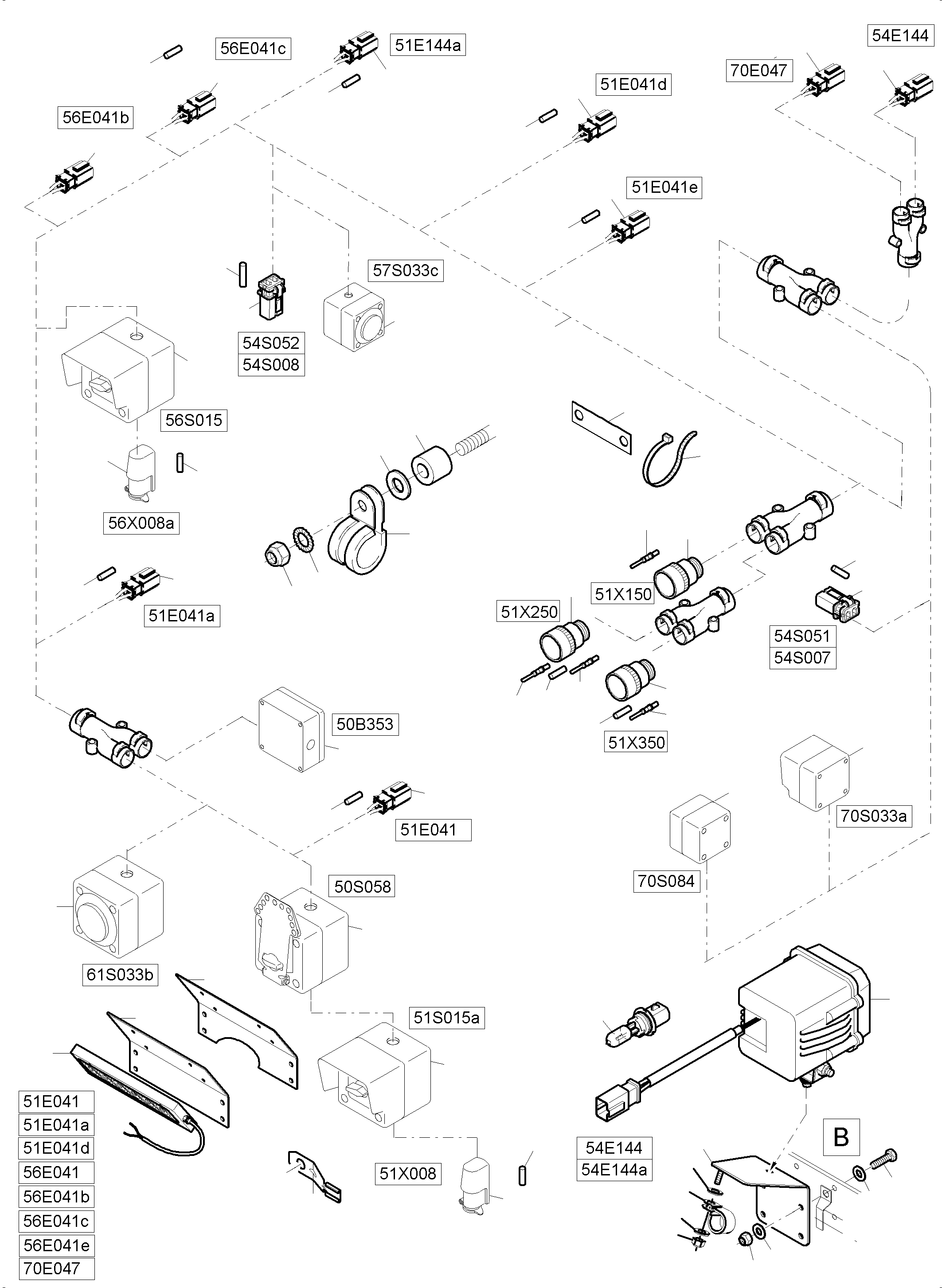 Excavators Mining Komatsu / PC4000-6 S/N 08227(g08227) / Lighting Equipment(355-2205a2 : 355-2205a2)