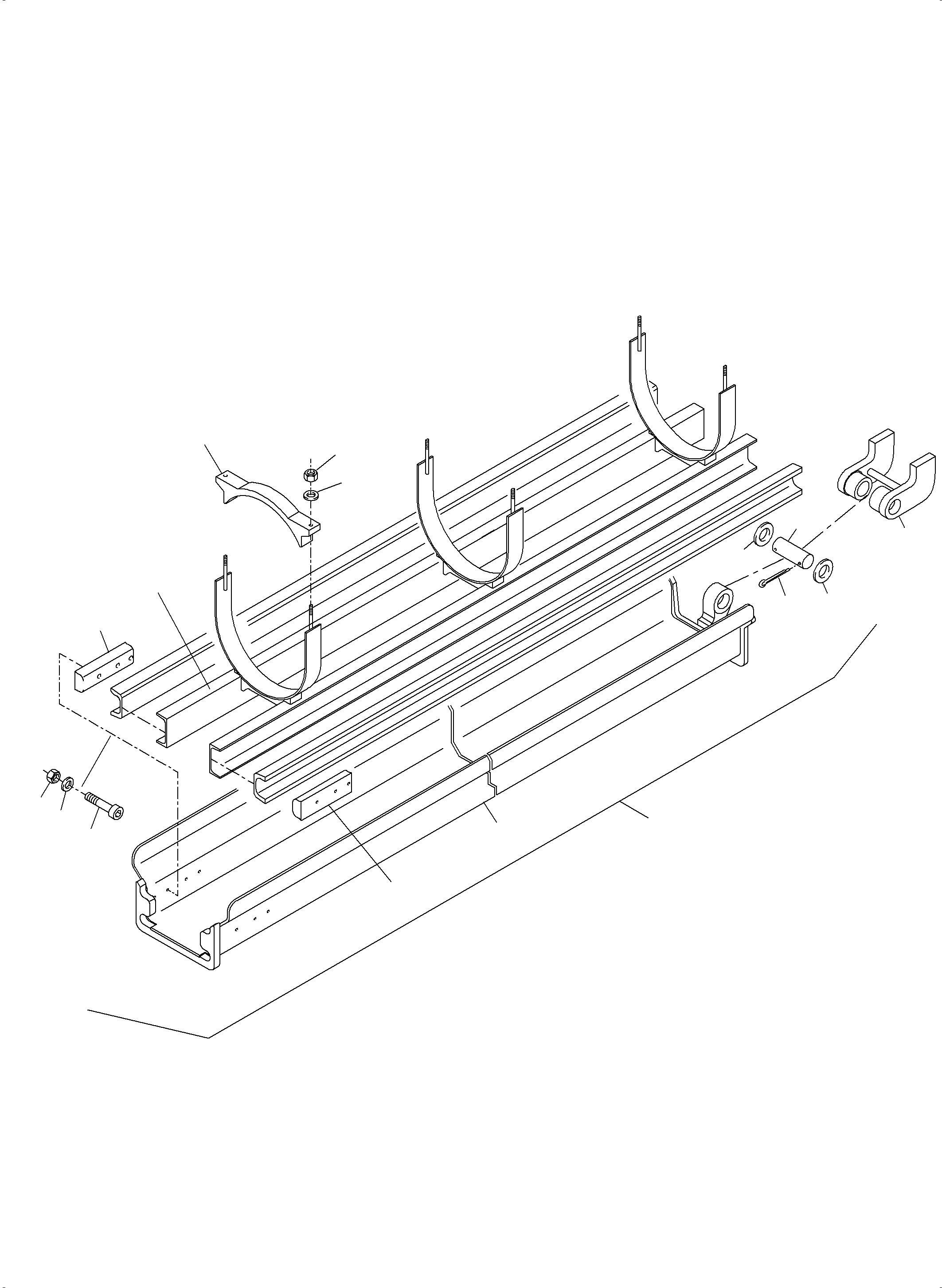 Komatsu parts book diagram for PC4000-6E S/N 08299: ROD PROTECTION - STICK CYLINDER