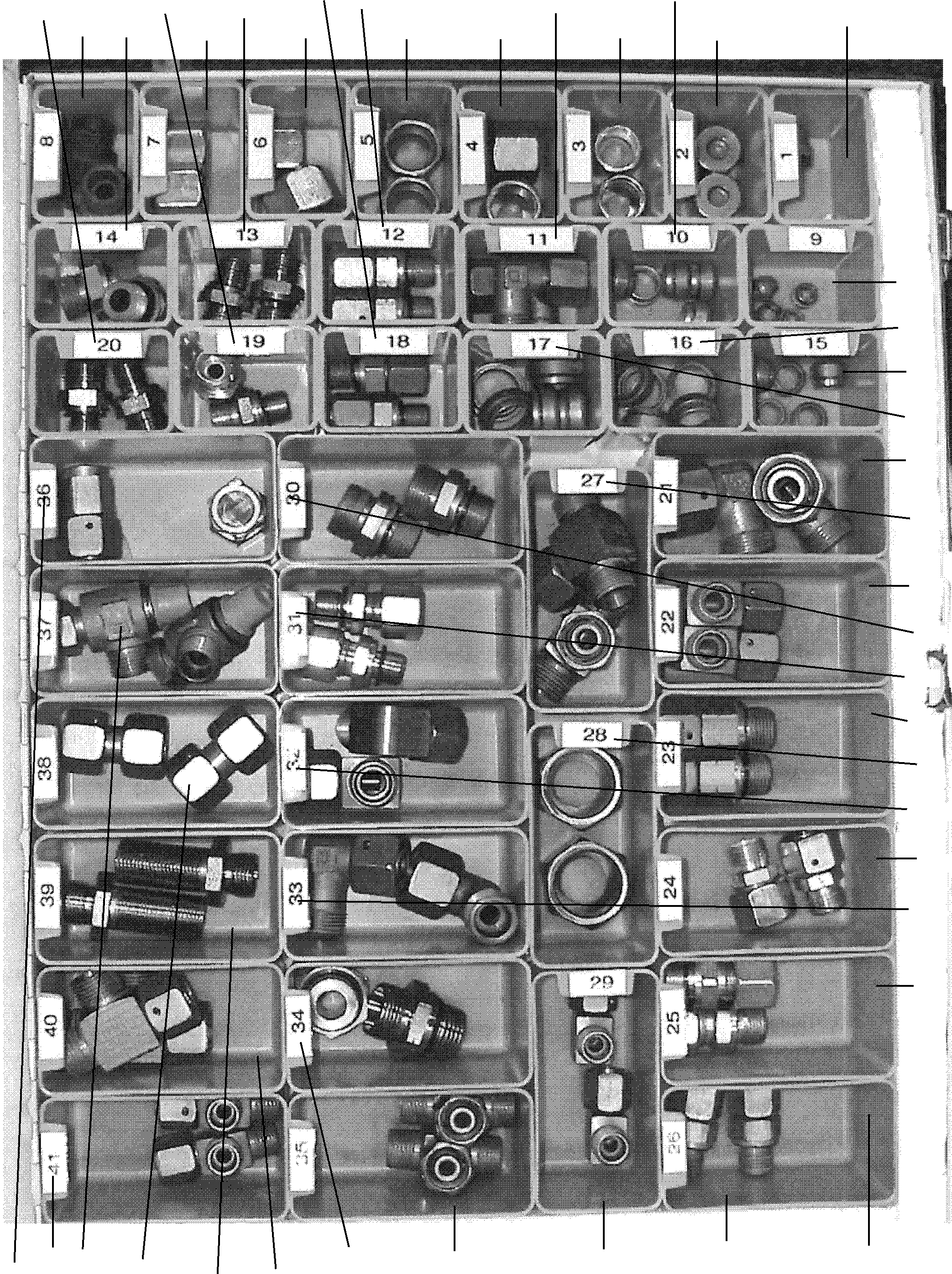Komatsu parts book diagram for PC4000-6E S/N 08299: UNION KIT