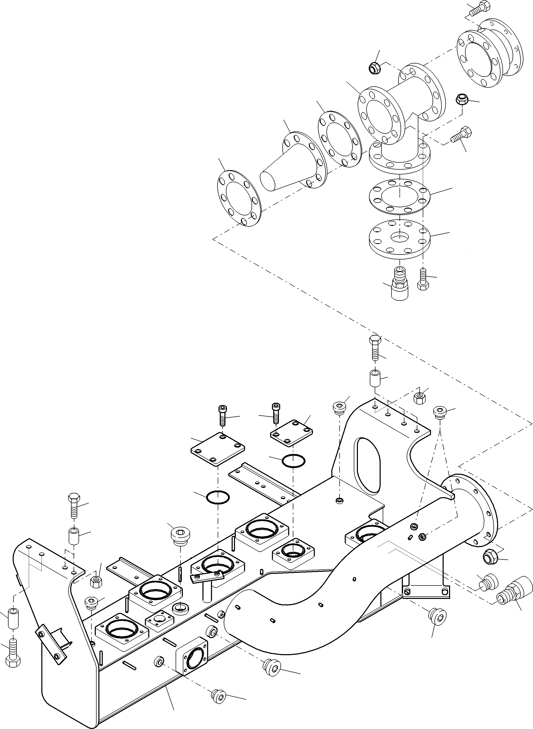 Komatsu parts book diagram for PC4000-6E S/N 08299: SUCTION TANK