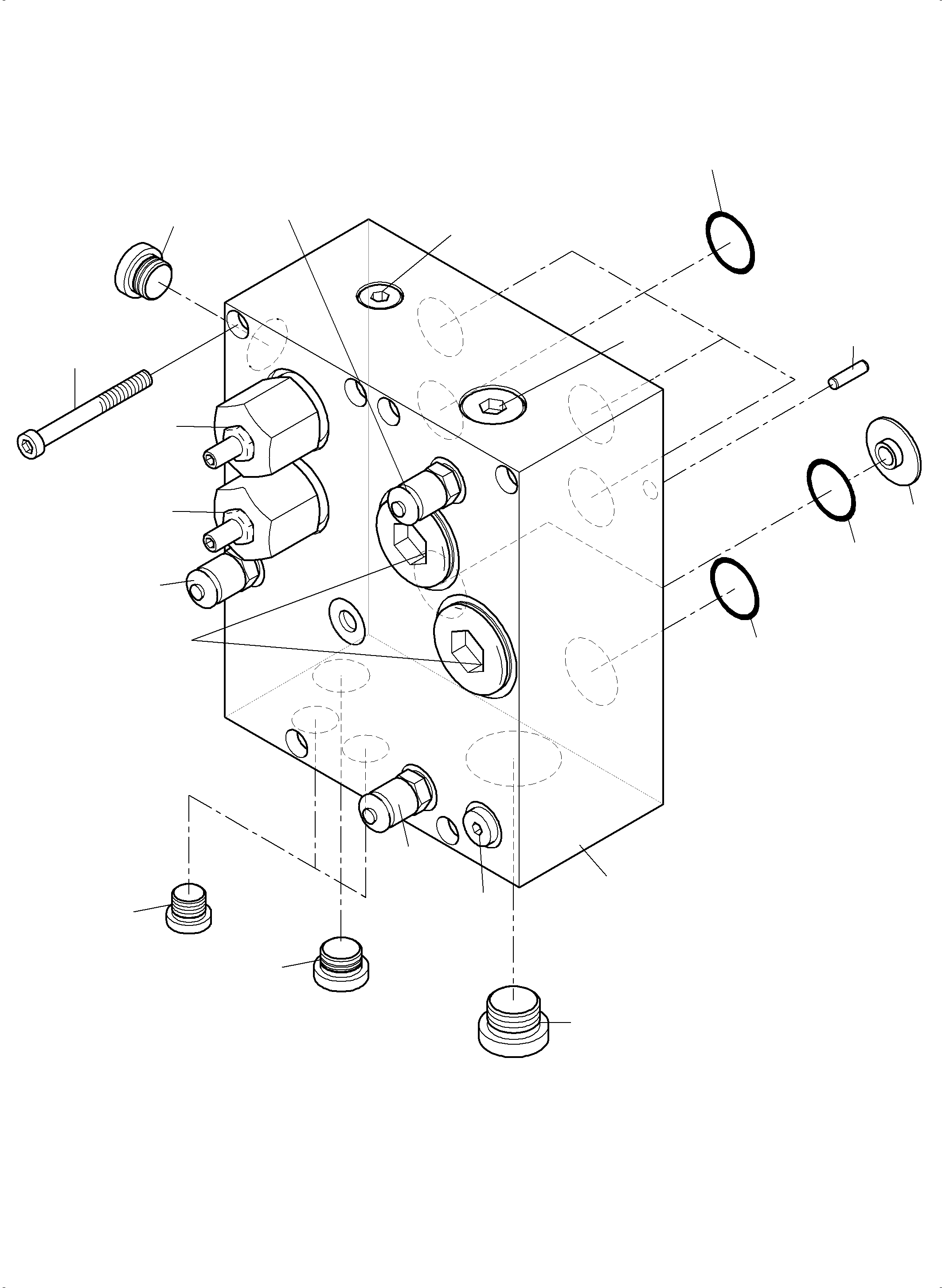 Komatsu parts book diagram for PC4000-6E S/N 08299: VALVE - PILOT OIL BLOCK 1 DRIVE