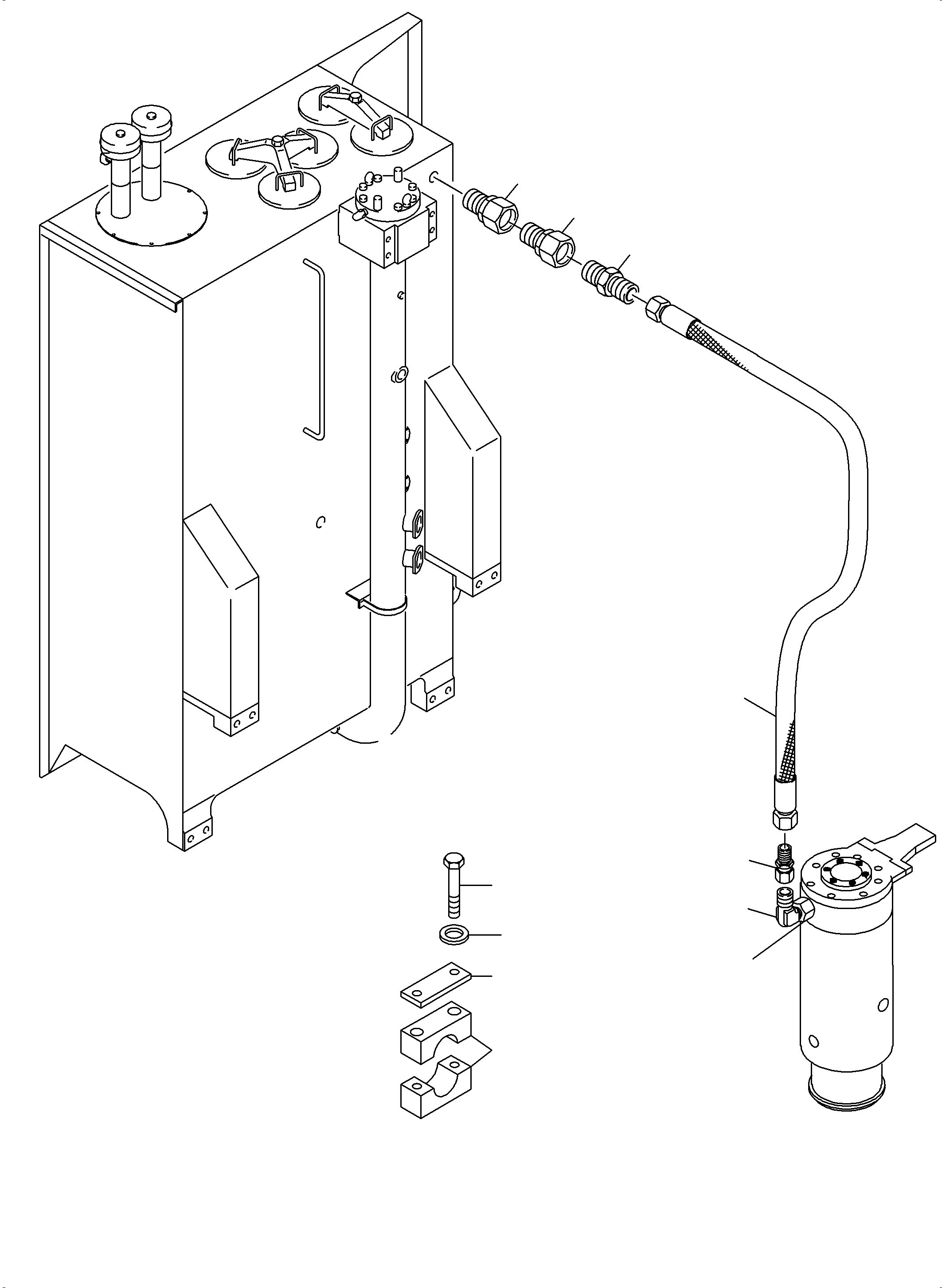 Komatsu parts book diagram for PC4000-6E S/N 08299: HYDRAULIC LINES, ROTARY JOINT