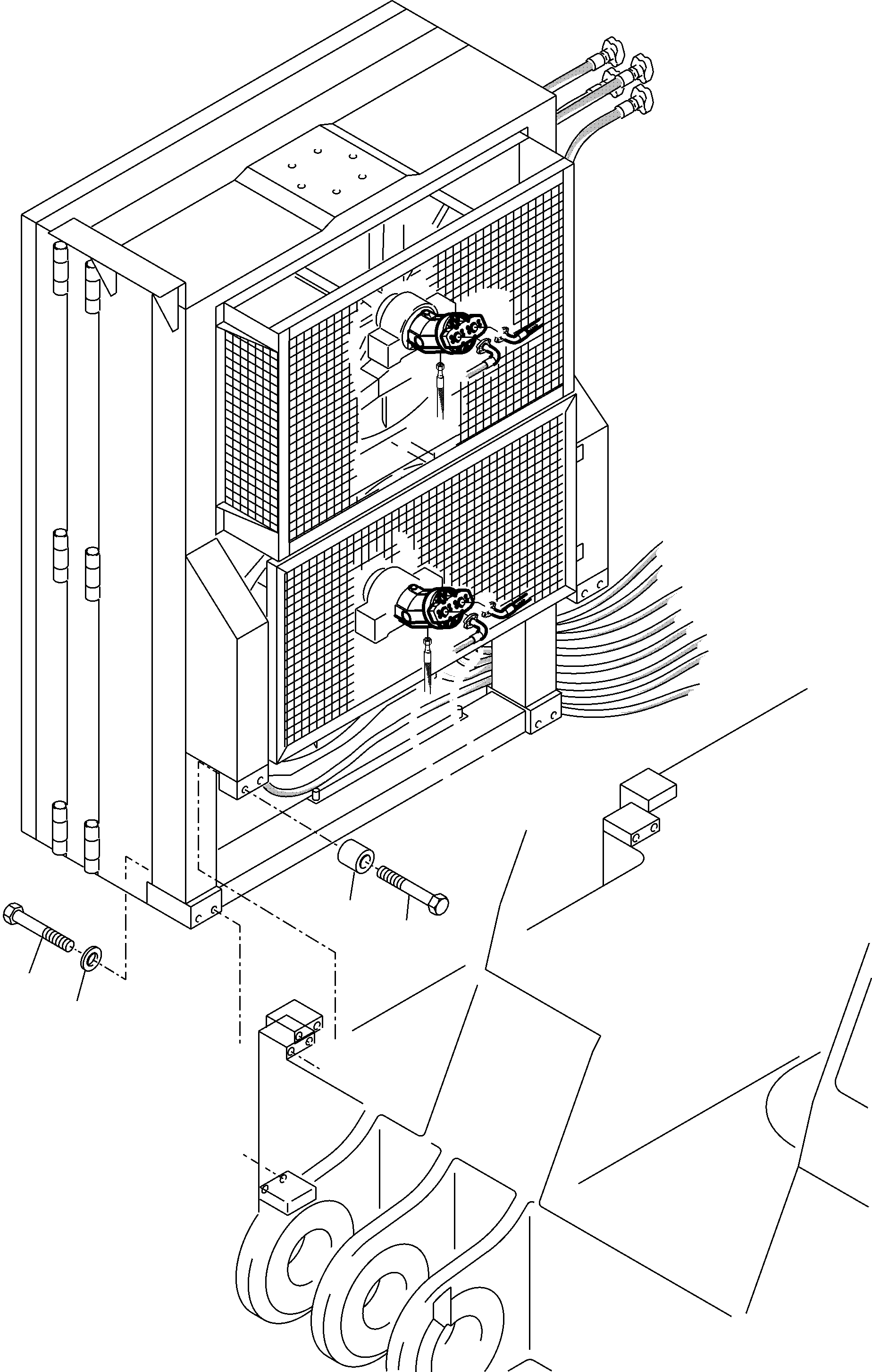 Komatsu parts book diagram for PC4000-6E S/N 08299: OIL COOLER SYSTEM