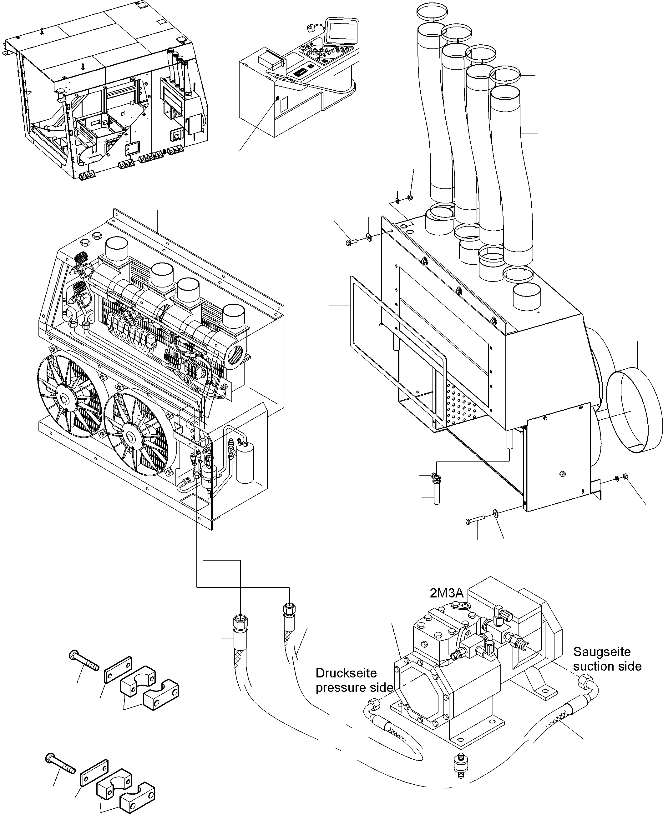 Komatsu parts book diagram for PC4000-6E S/N 08299: AIR CONDITION ARR. OPERATOR`S CAB