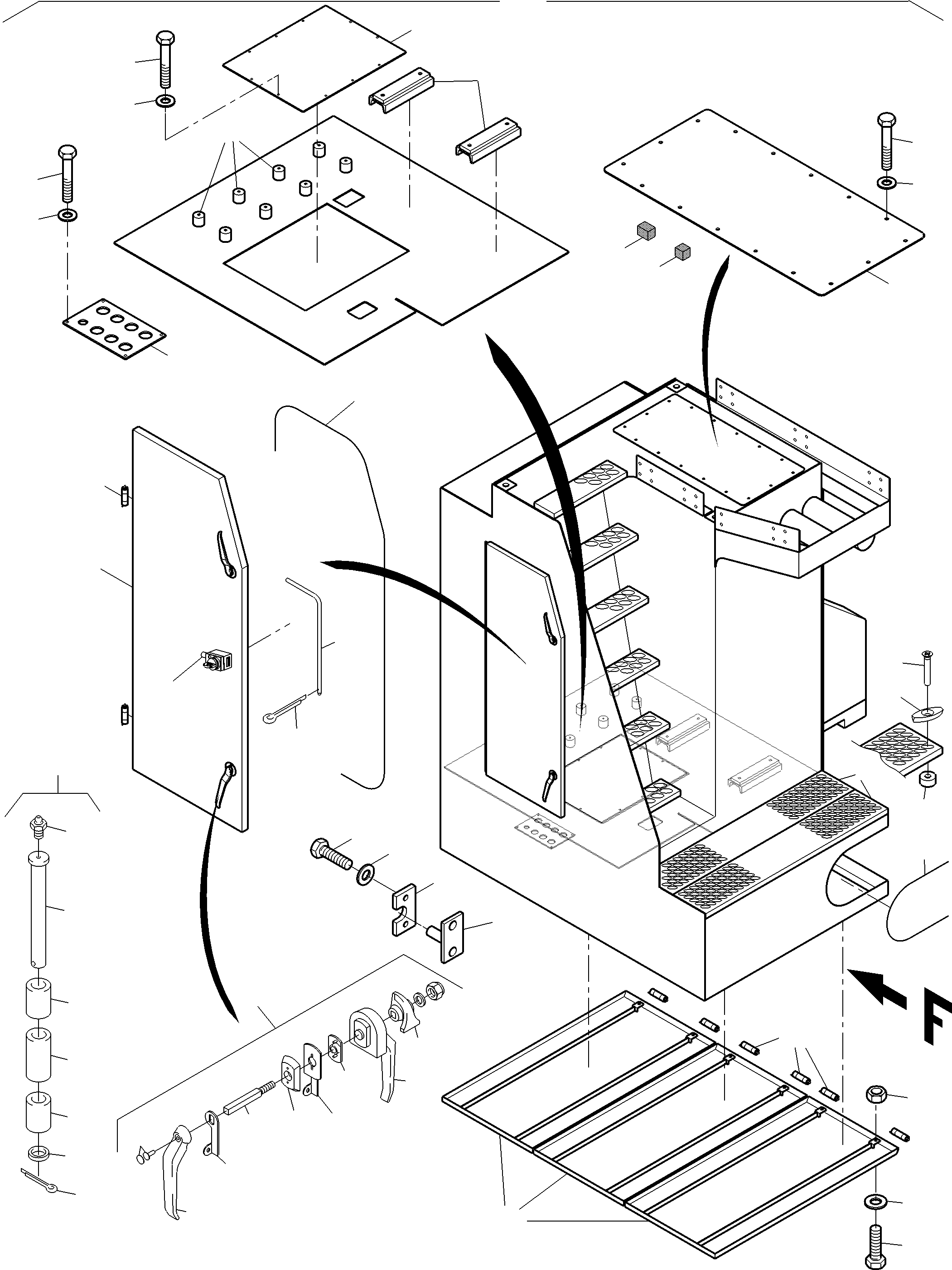 Komatsu parts book diagram for PC4000-6E S/N 08299: SWITCH CABINET (MS)
