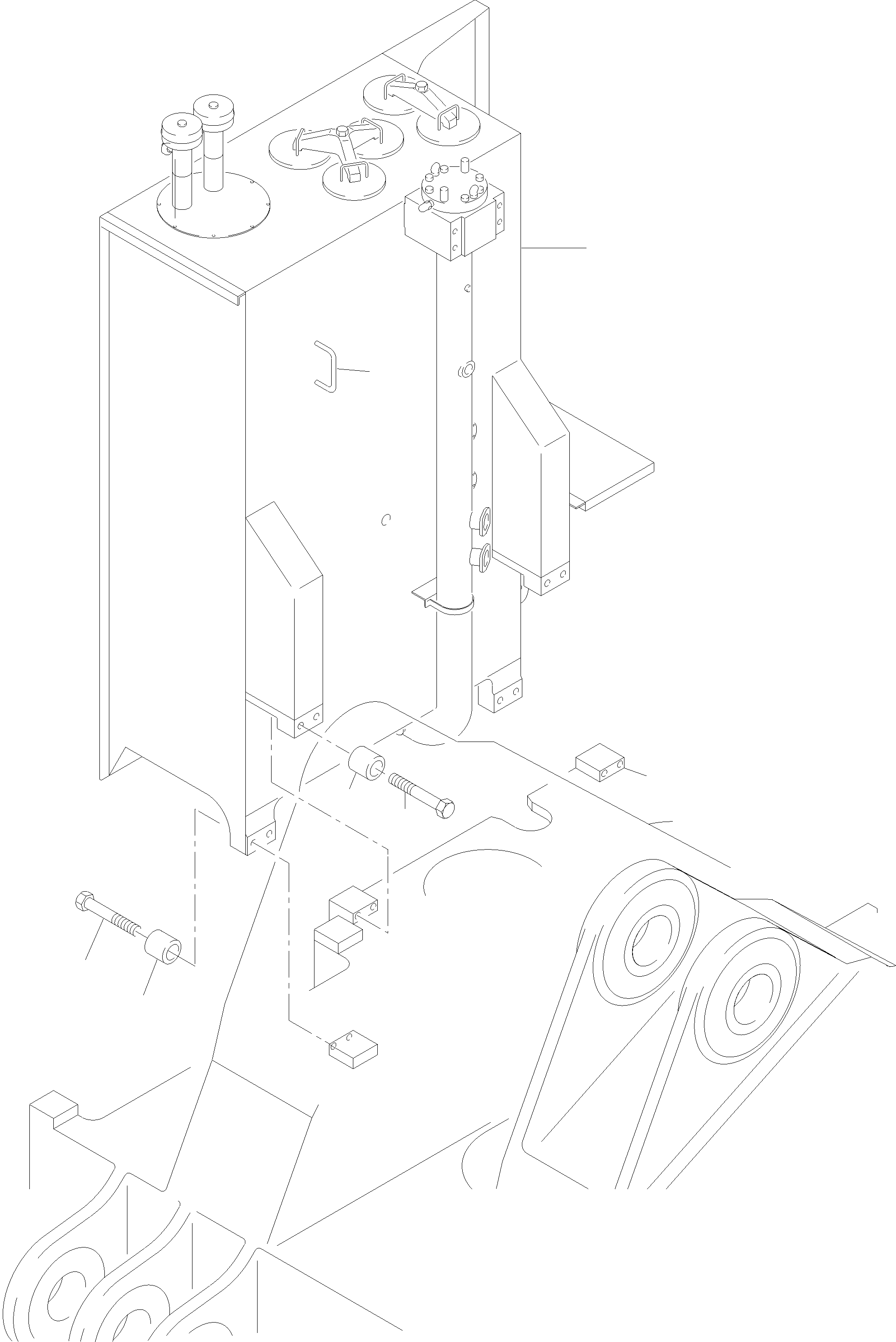 Komatsu parts book diagram for PC4000-6E S/N 08299: MAIN OIL TANK, MOUNTING