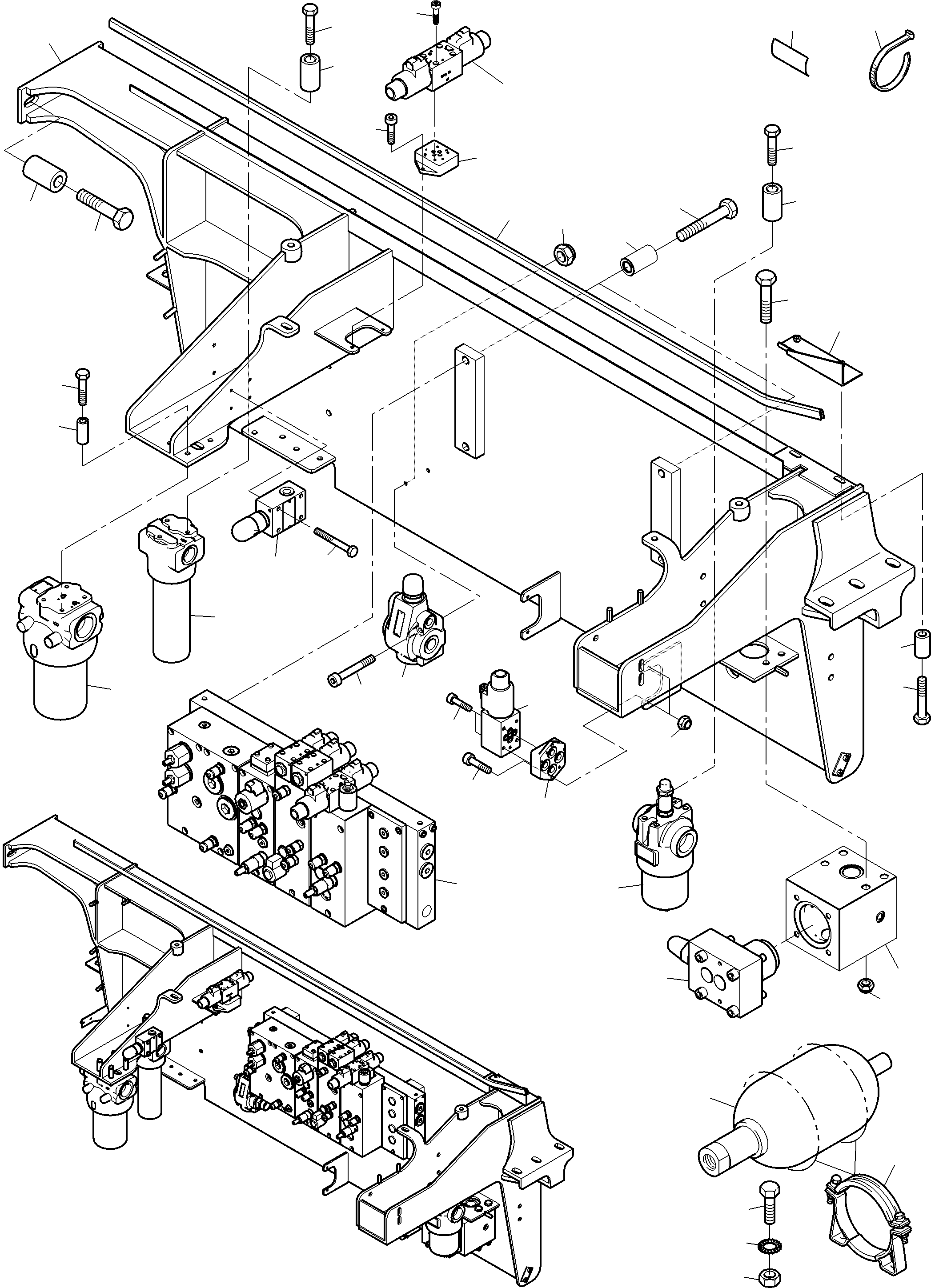Komatsu parts book diagram for PC4000-6E S/N 08299: CONTROL- AND FILTER PLATE