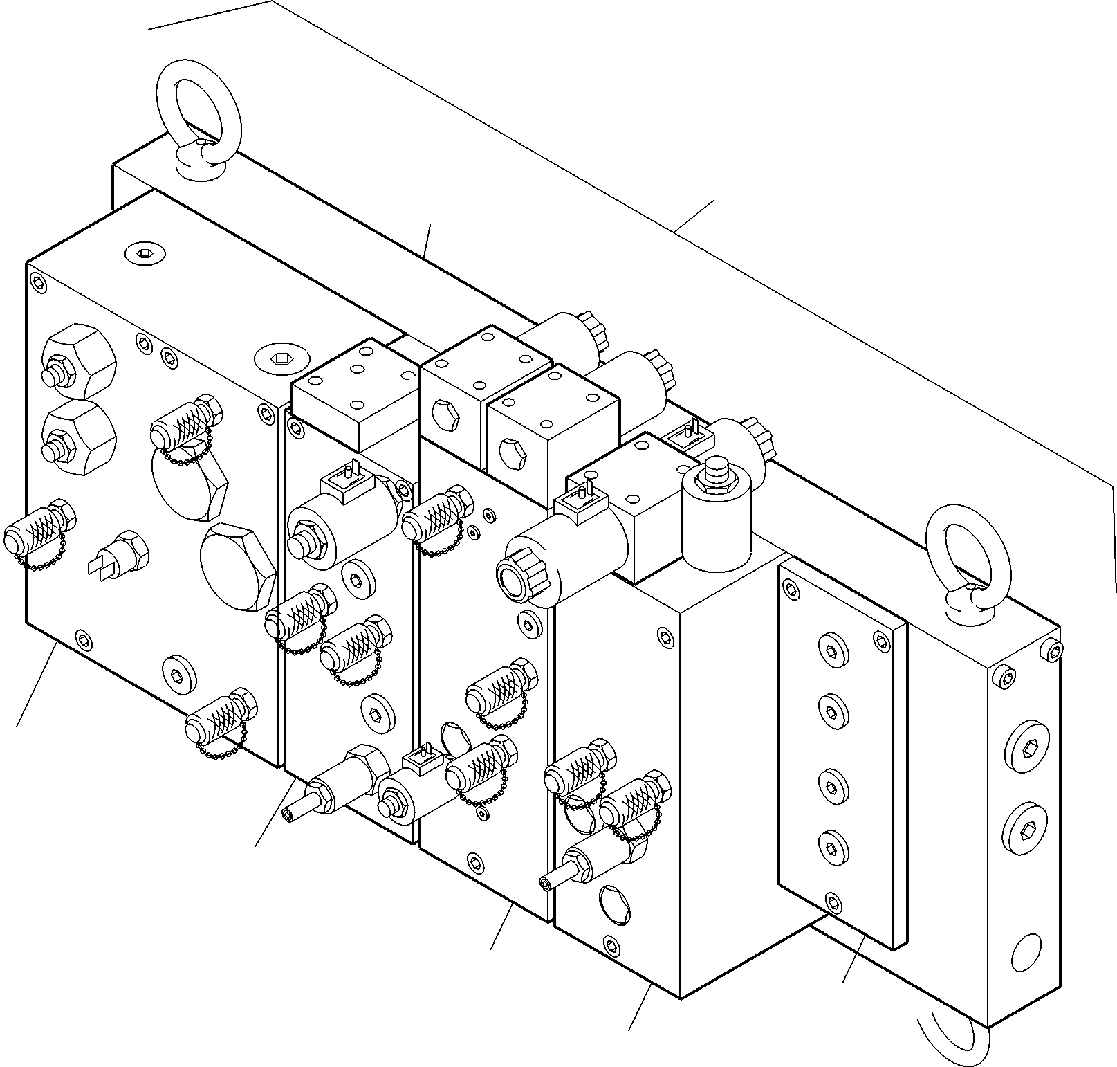 Komatsu parts book diagram for PC4000-6E S/N 08299: VALVE CARTRIDGE BLOCK