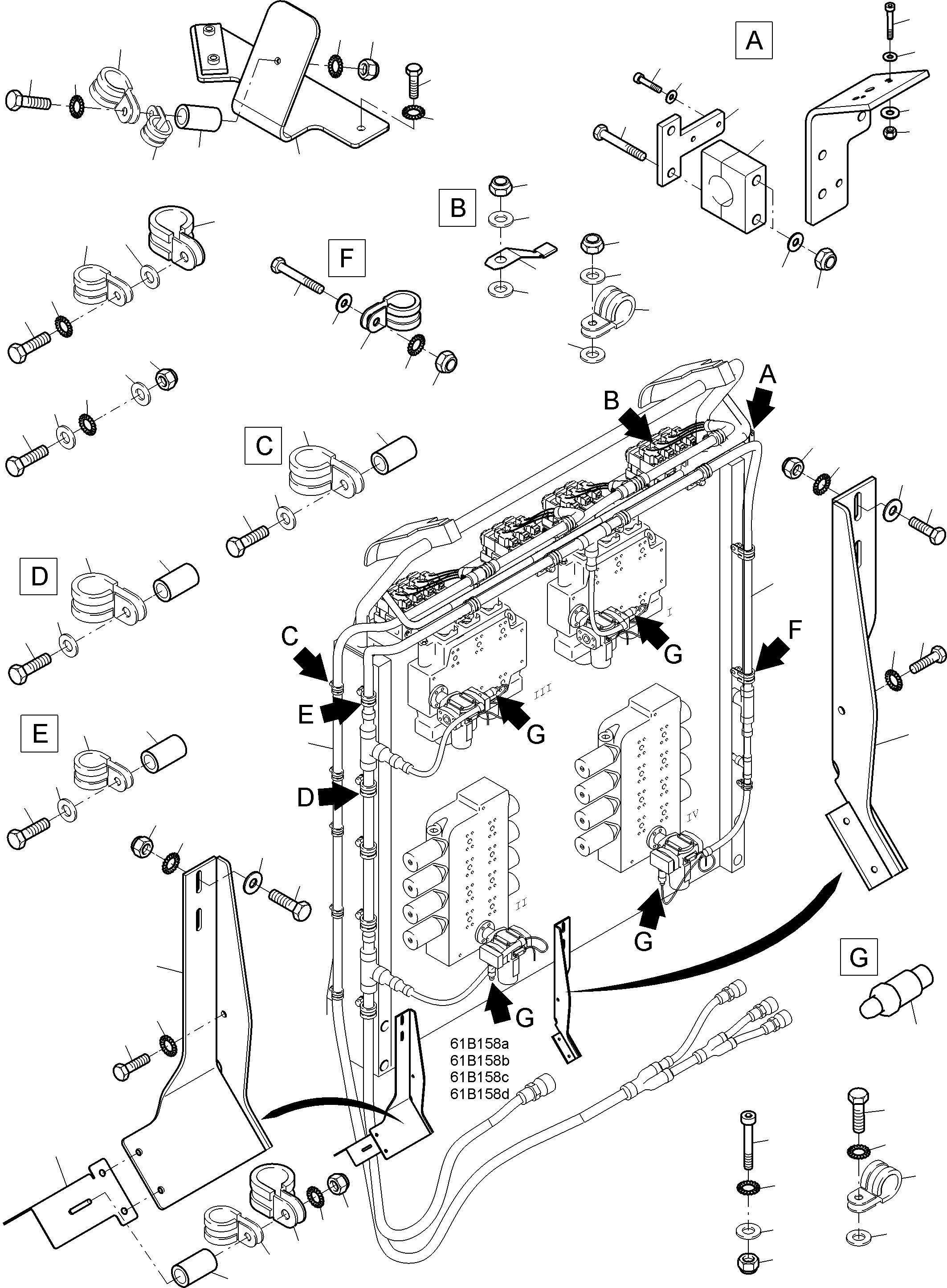 Komatsu parts book diagram for PC4000-6E S/N 08299: CABLES - CONTROL BLOCKS - H.P.-FILTER