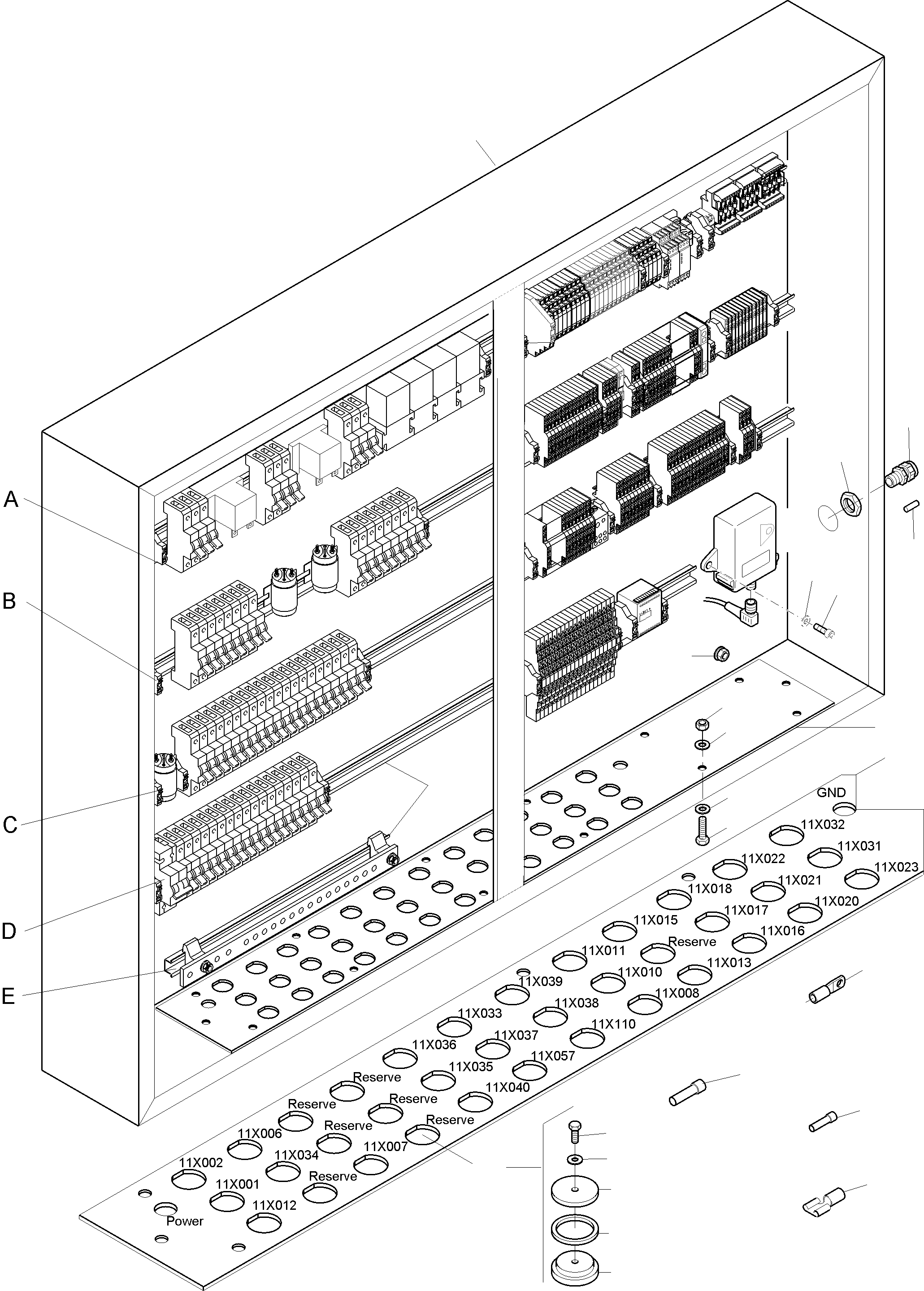 Komatsu parts book diagram for PC4000-6E S/N 08299: SWITCH FRAMING LOCATION 11