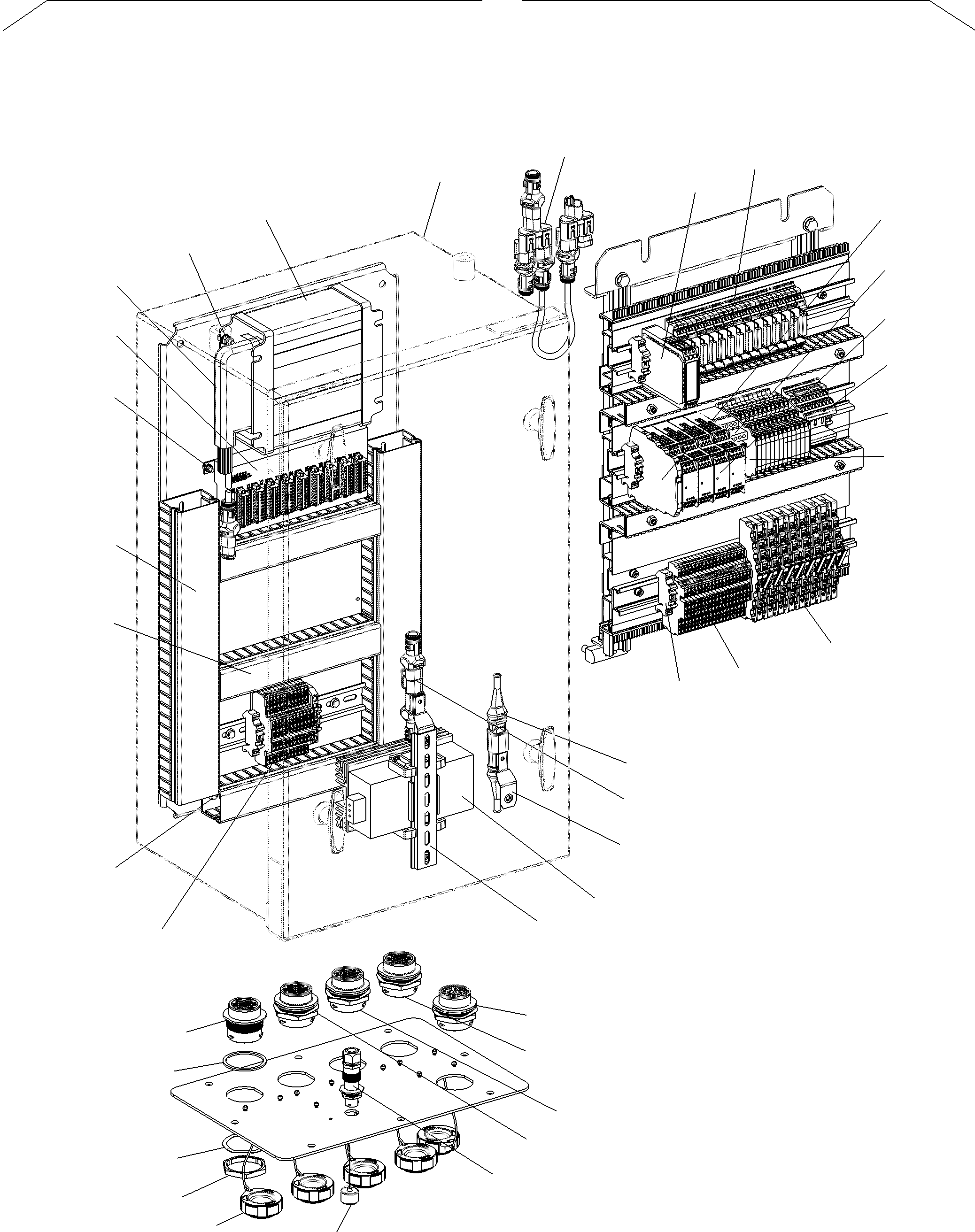 Komatsu parts book diagram for PC4000-6E S/N 08299: SWITCH BOX LOCATION 95
