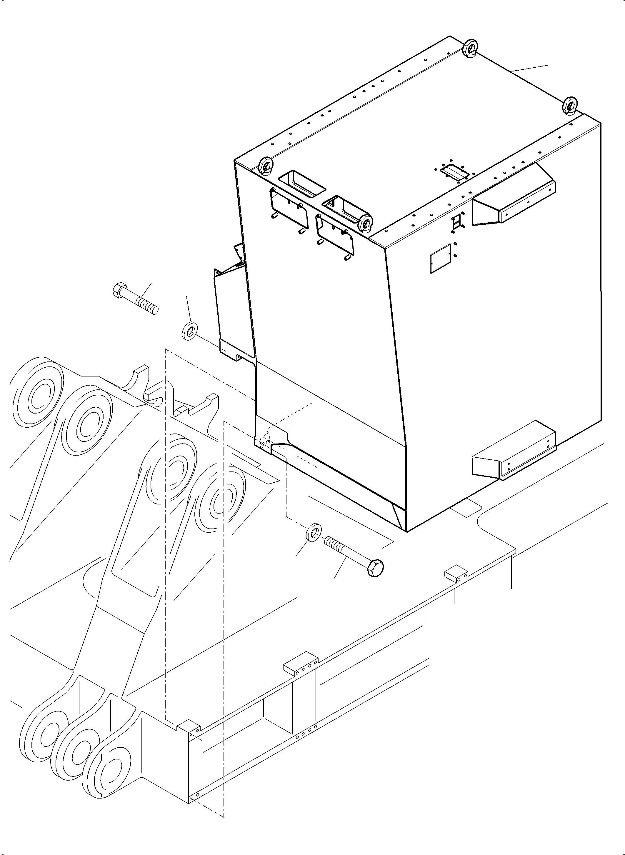 Komatsu parts book diagram for PC4000-6E S/N 08299: CAB SUPPORT