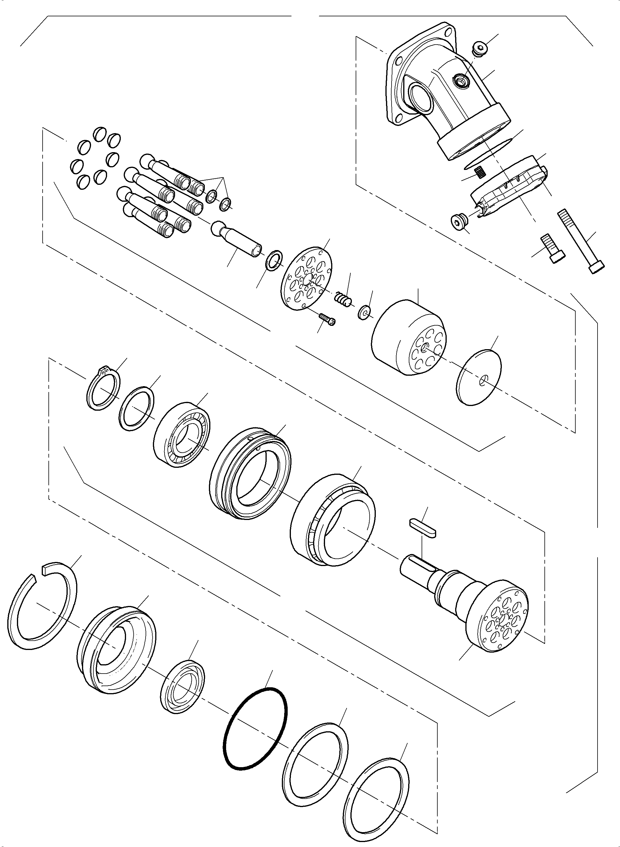 Komatsu parts book diagram for PC4000-11 S/N 08302: HYDR.-MOTOR