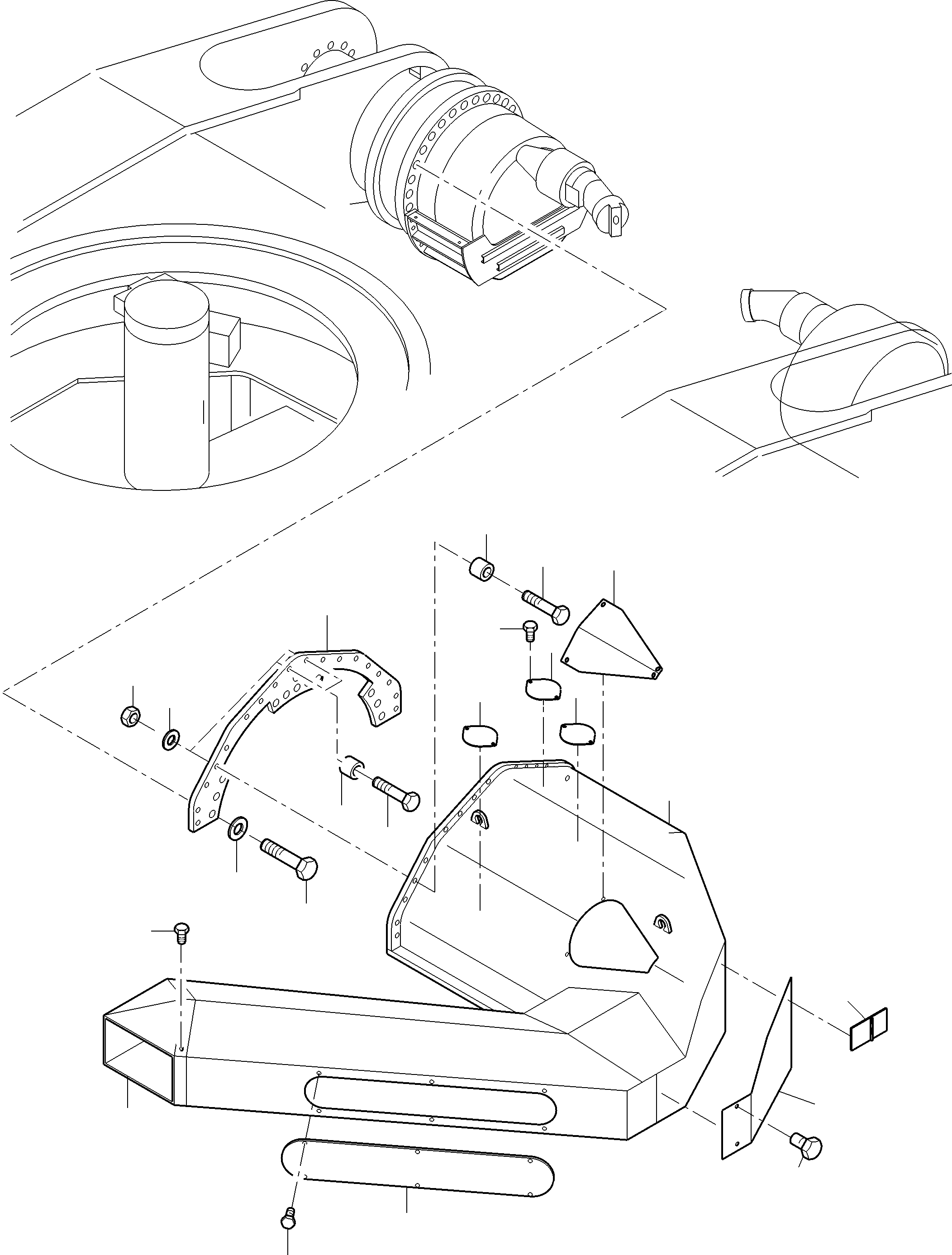 Komatsu parts book diagram for PC4000-11 S/N 08302: DRIVE MOTOR PROTECTION