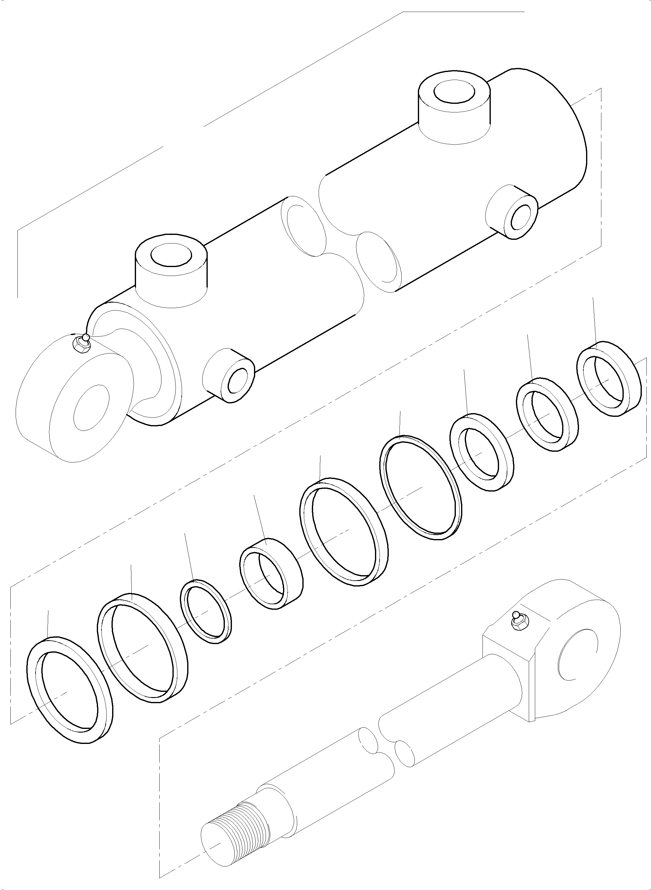 Komatsu parts book diagram for PC4000-11 S/N 08302: HYDRAULIC CYLINDER