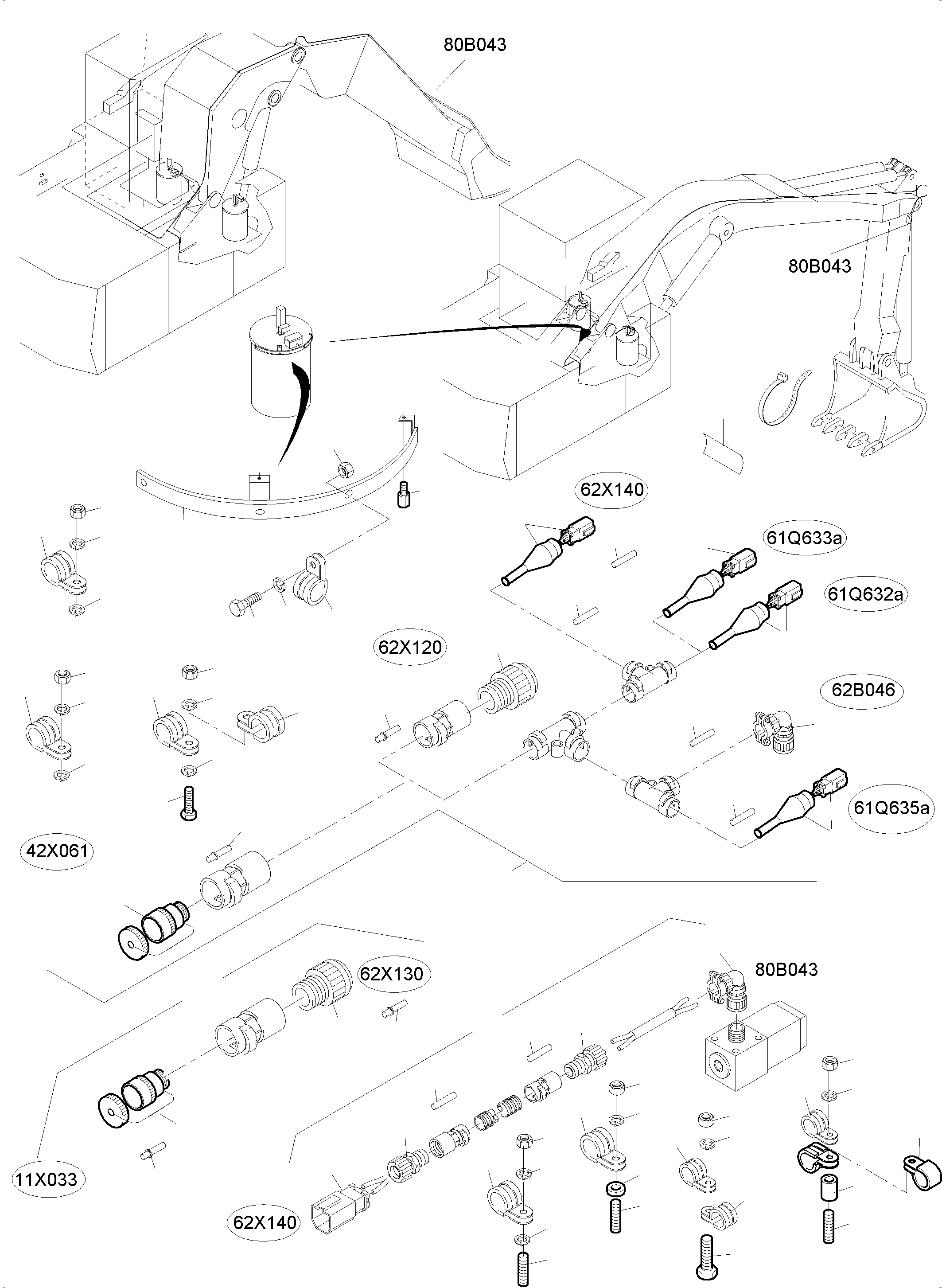 Komatsu parts book diagram for PC4000-11 S/N 08302: ELECTRIC PARTS LUBE SYSTEM