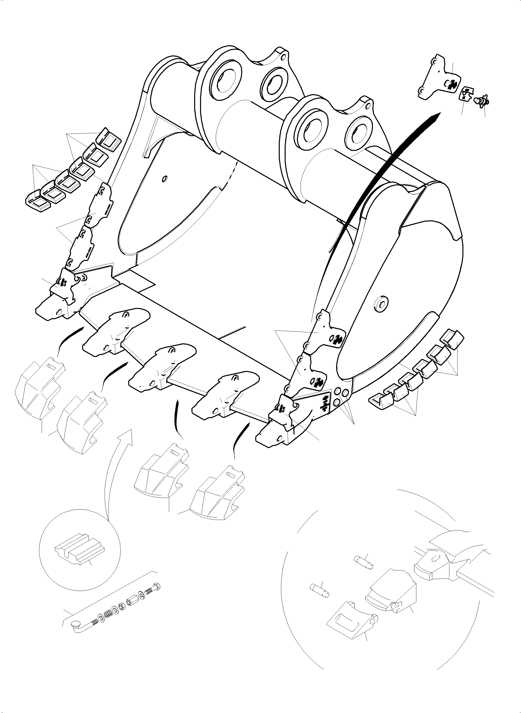 Komatsu parts book diagram for PC4000-11 S/N 08302: BACKHOE 23 CBM WITH WEAR AND TEAR PARTS