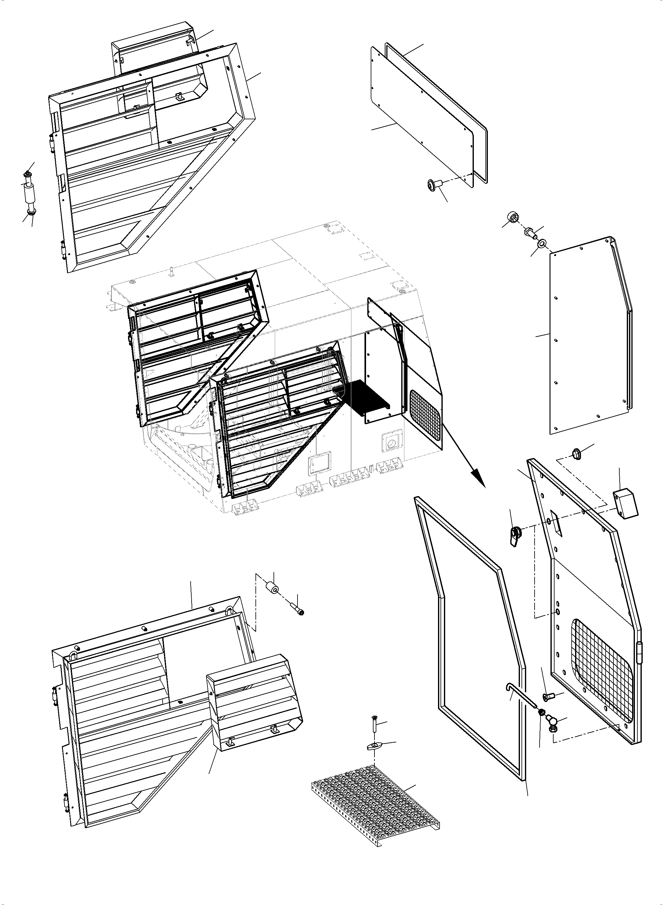 Komatsu parts book diagram for PC4000-11 S/N 08302: OPERATOR'S CAB PART 2