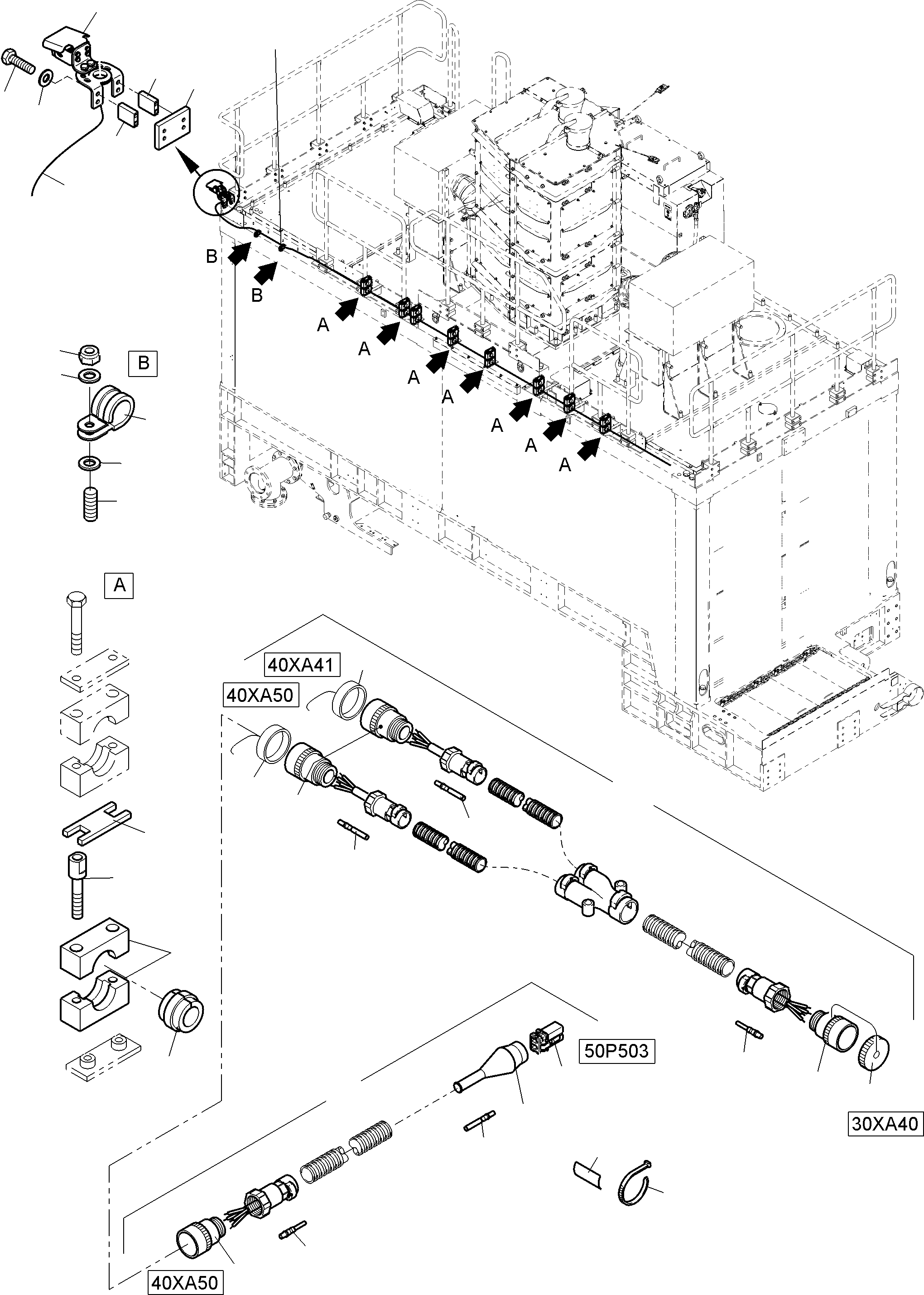 Komatsu parts book diagram for PC4000-11 S/N 08302: KOMVISION CAMERASYSTEM ENGINE HOUSING,COUNTERWEIGHT