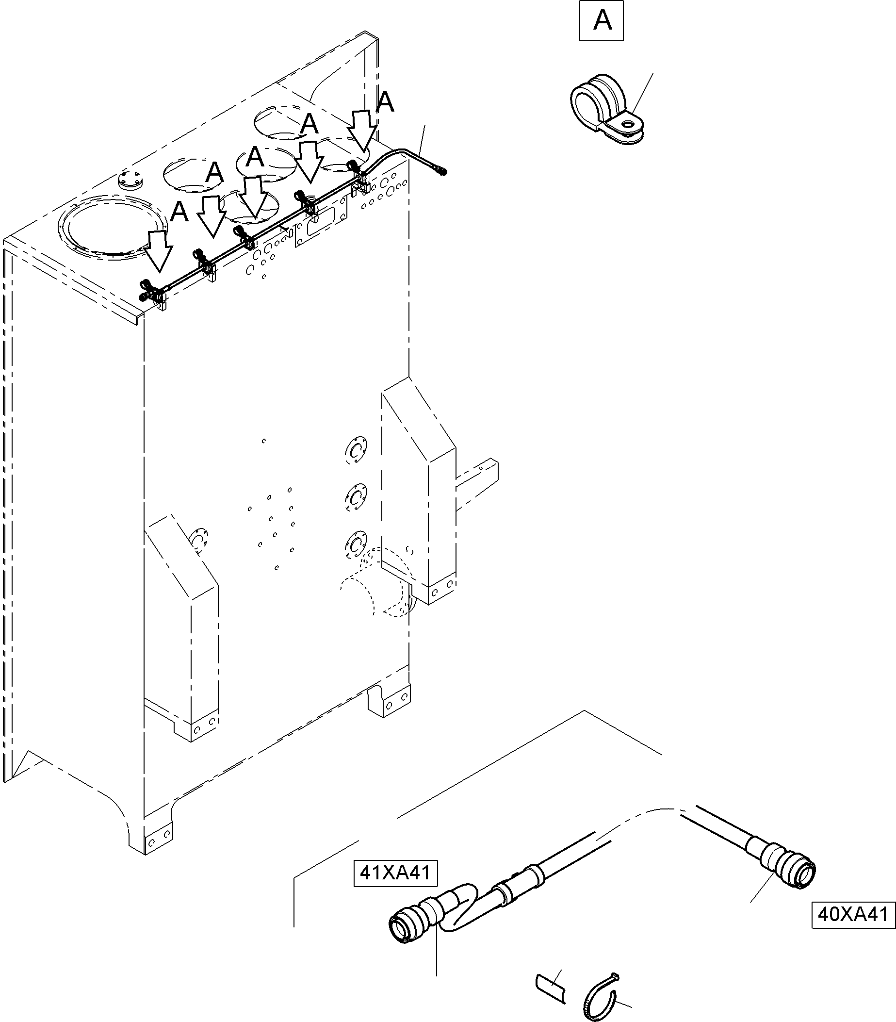 Komatsu parts book diagram for PC4000-11 S/N 08302: KOMVISION CAMERASYSTEM OIL TANK, OIL COOLER