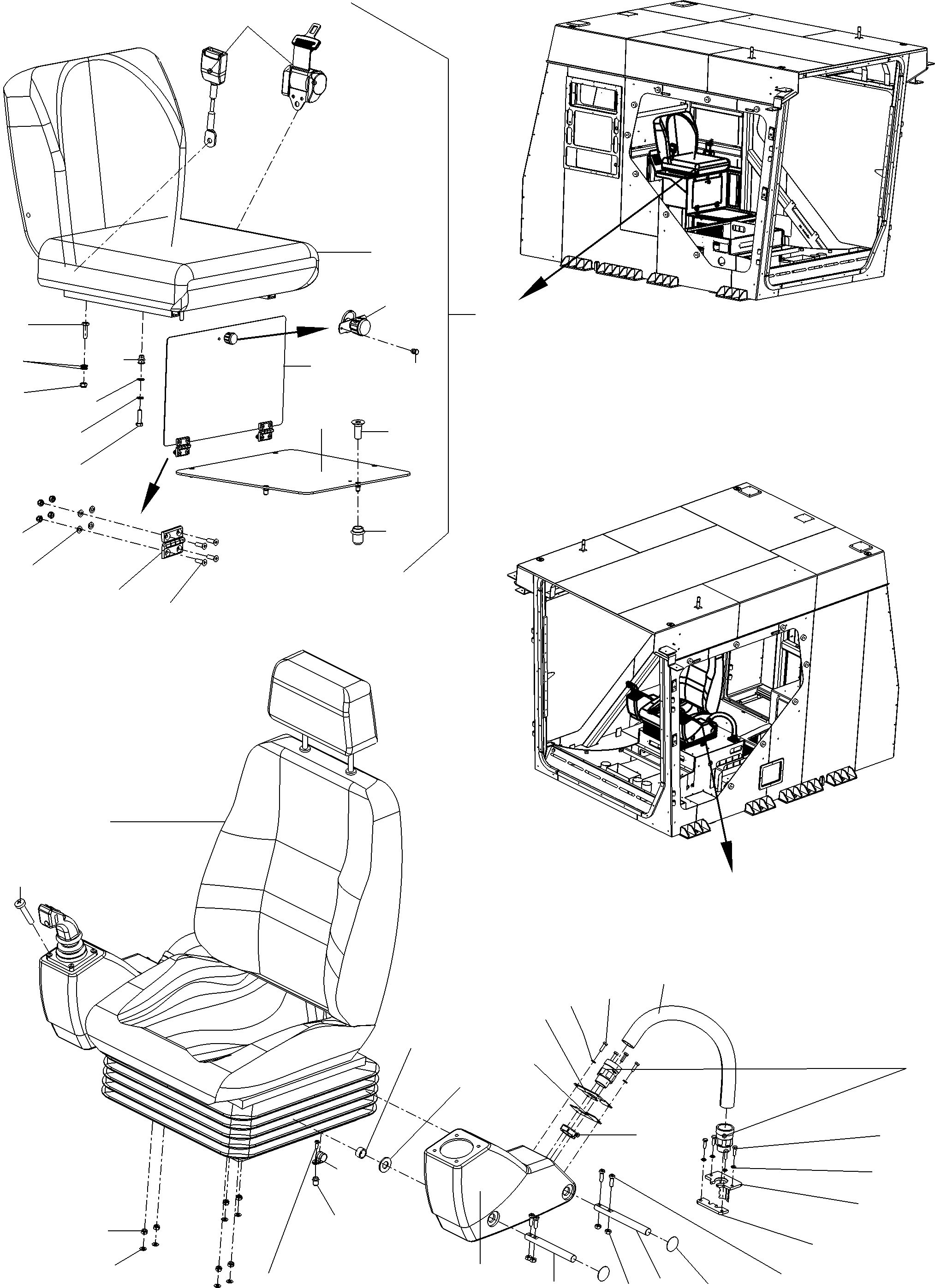 Komatsu parts book diagram for PC4000-11 S/N 08302: DRIVERS SEAT / CO-DRIVERS SEAT ARR.