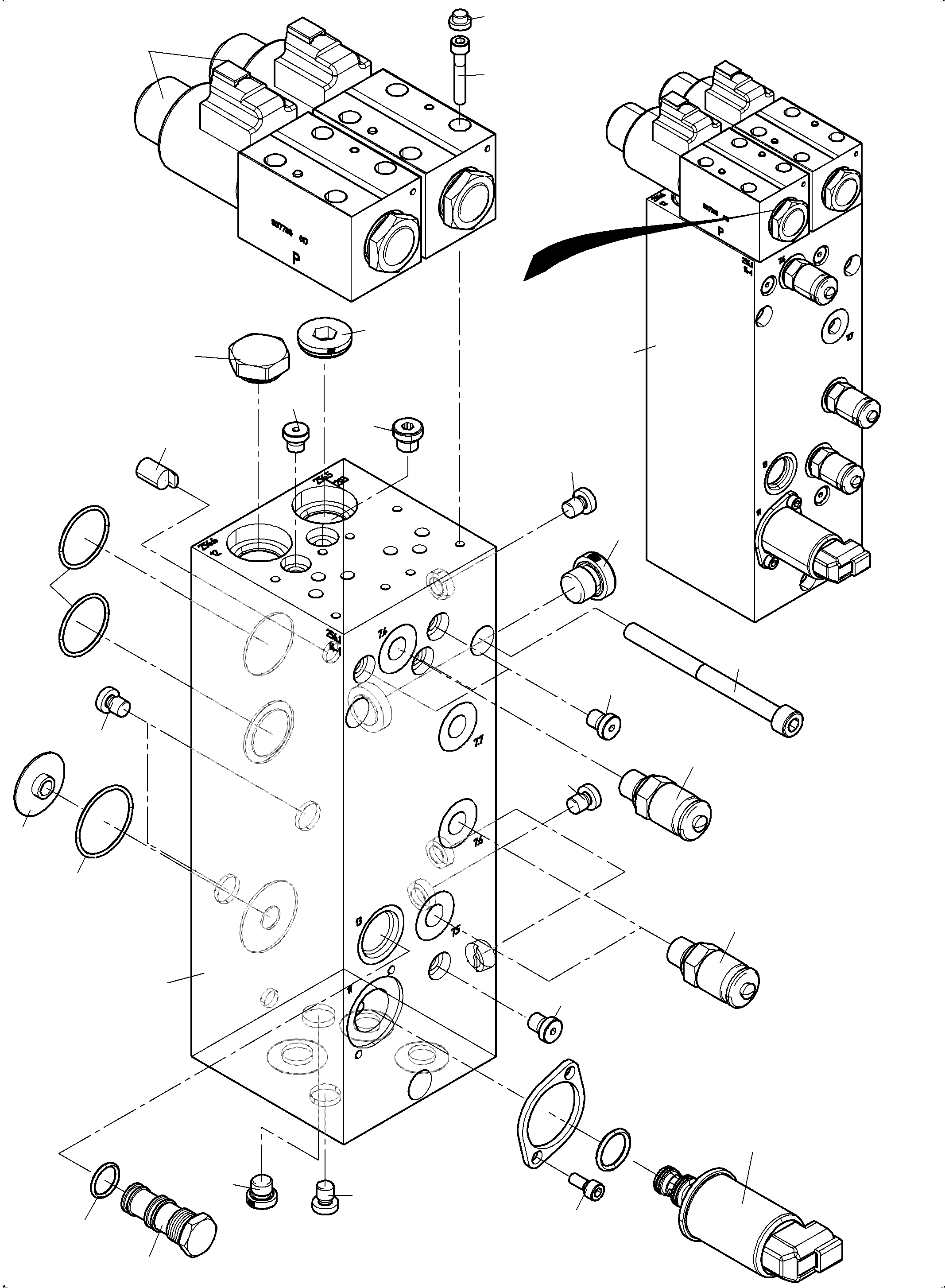 Komatsu parts book diagram for PC4000-11 S/N 08302: VALVE - SLEW GEAR